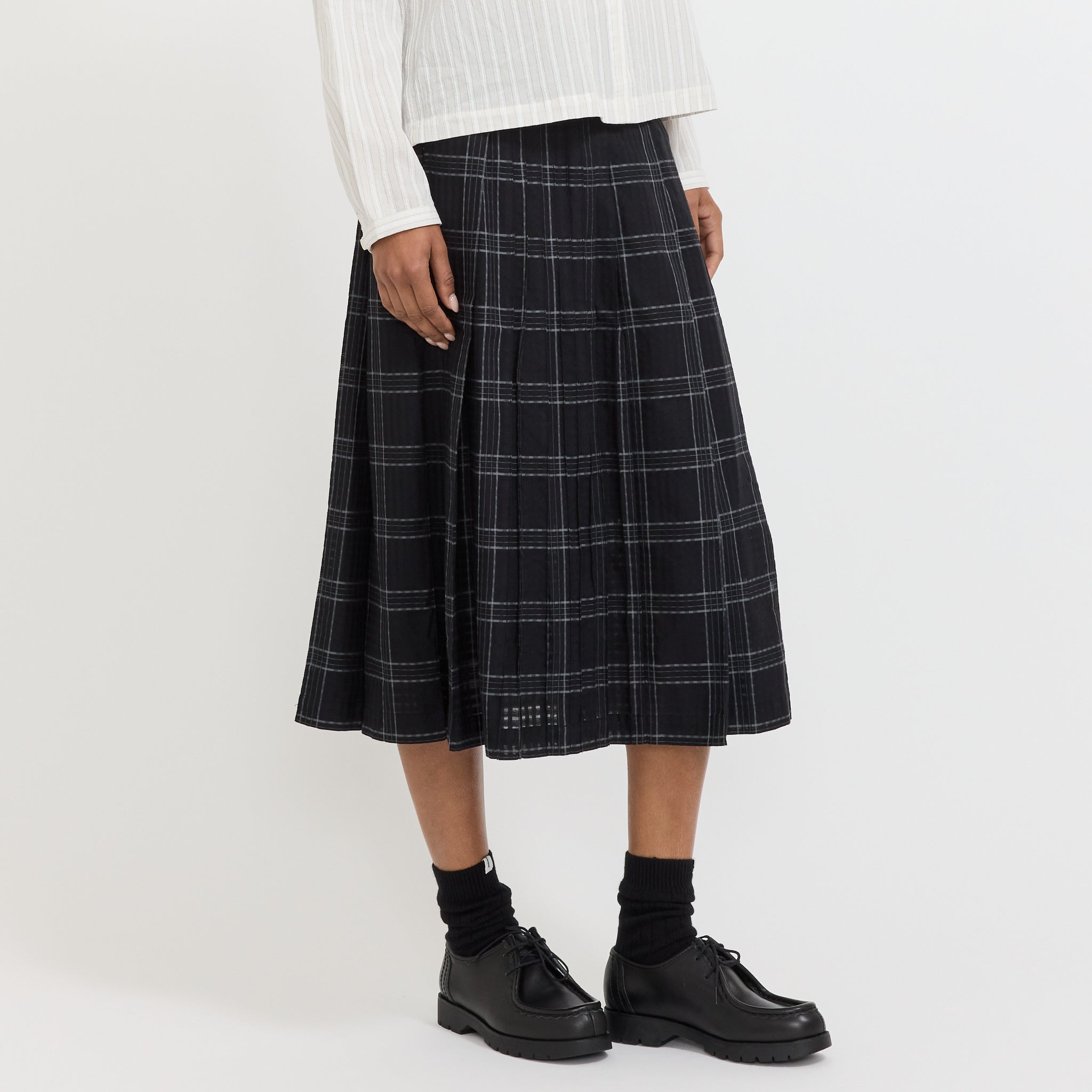 Rosetta Skirt Black Grey Check