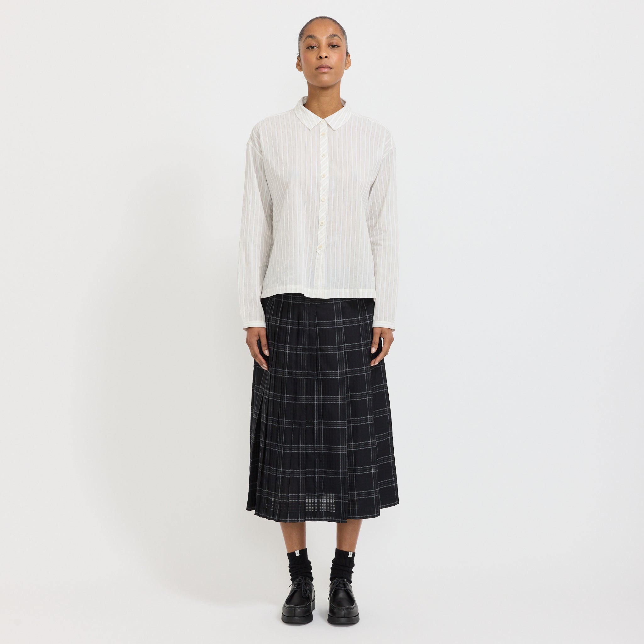 Rosetta Skirt Black Grey Check