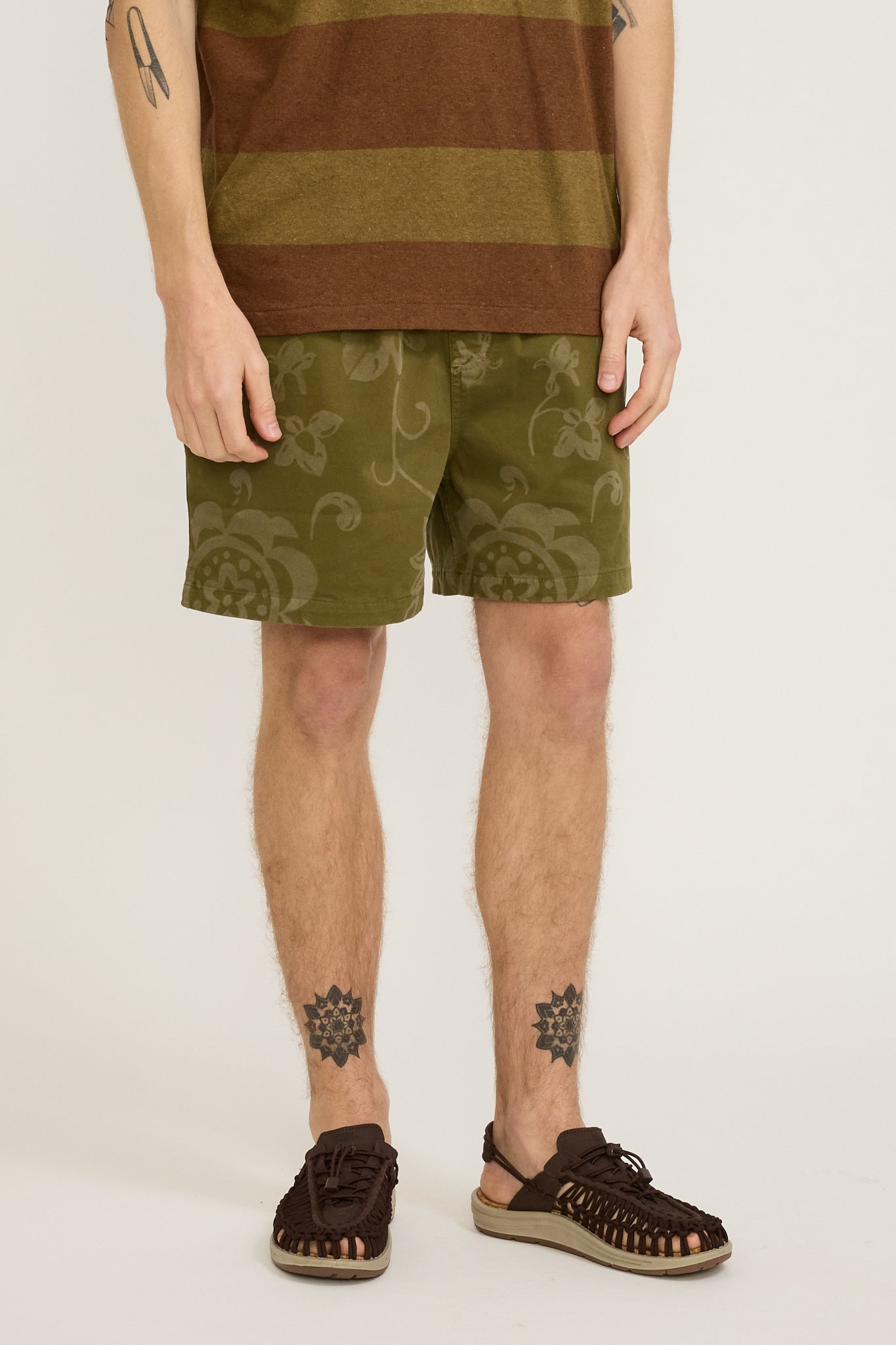 YMC | Shorty Short Olive Floral | Maplestore