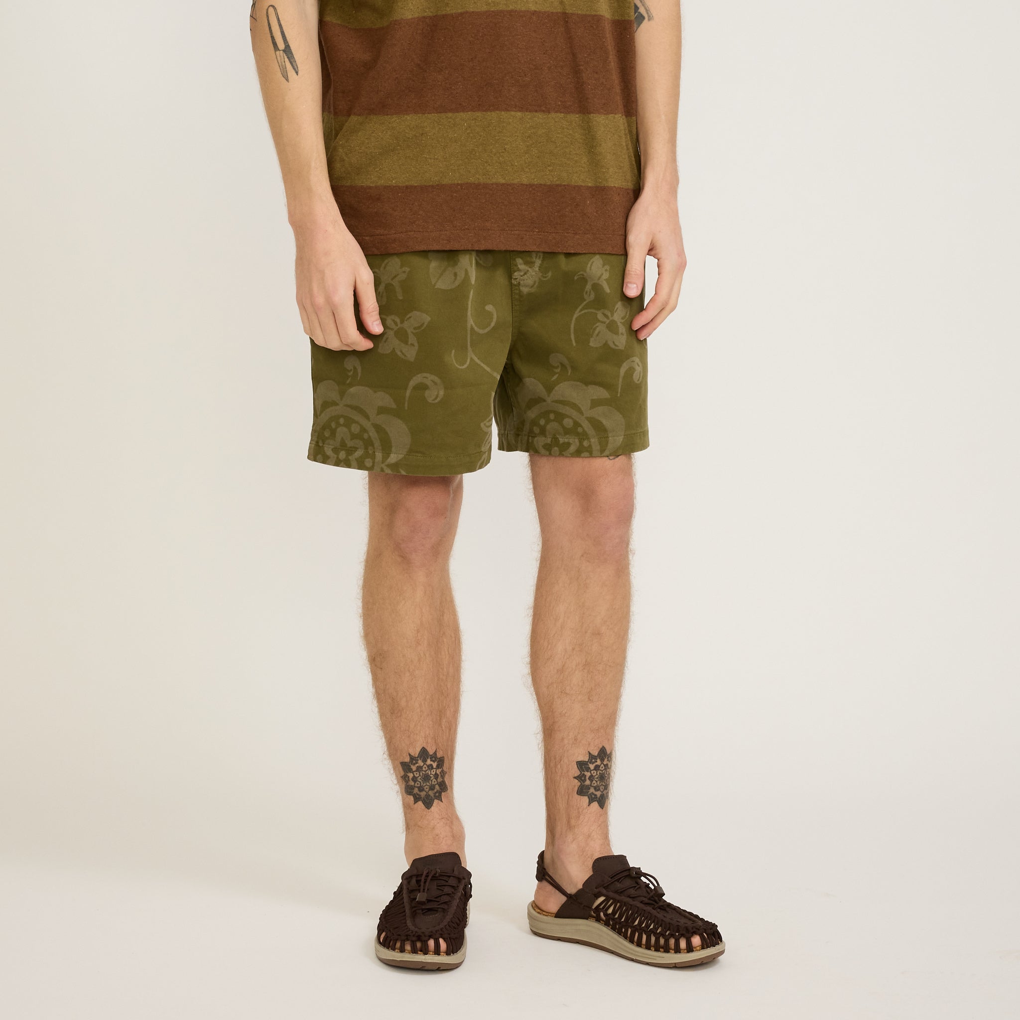 YMC | Shorty Short Olive Floral | Maplestore