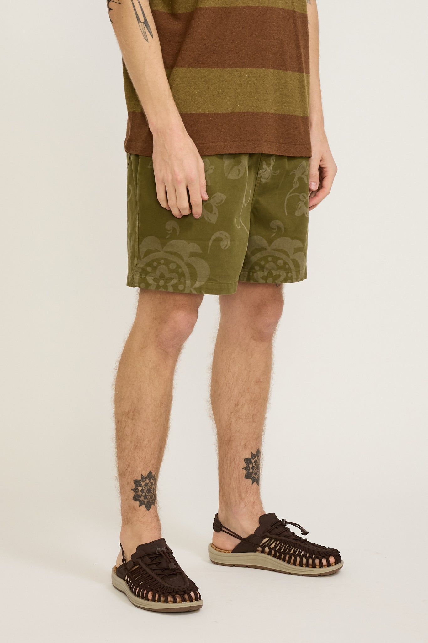 YMC | Shorty Short Olive Floral | Maplestore