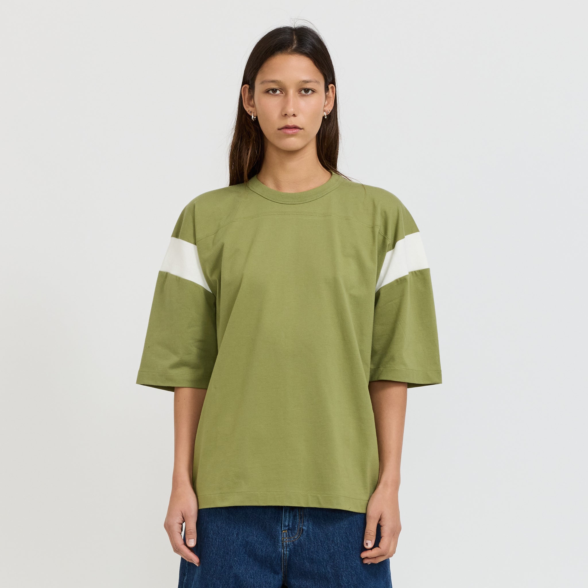 Skate Tee Green/White