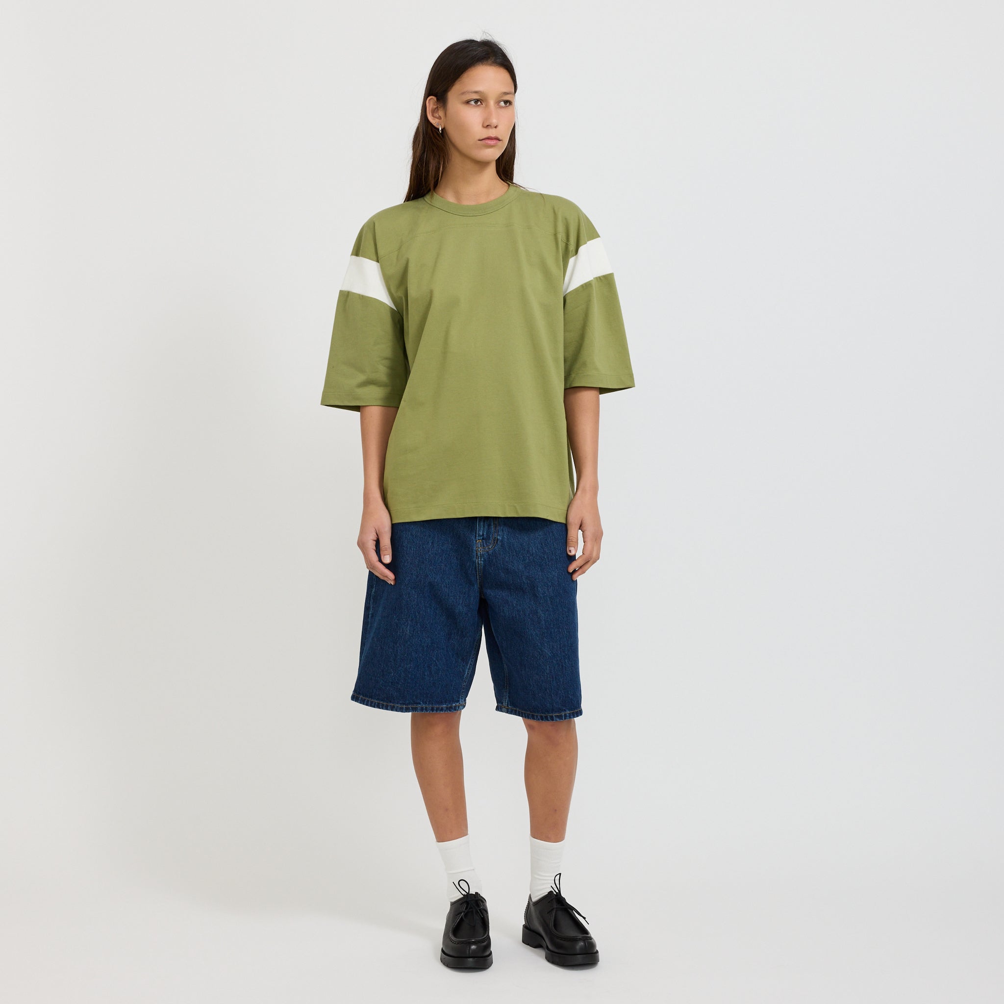 Skate Tee Green/White