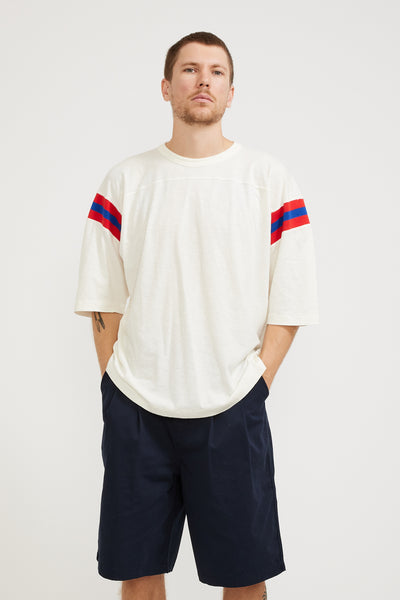 YMC | Skate T-Shirt White/Orange/Blue | Maplestore