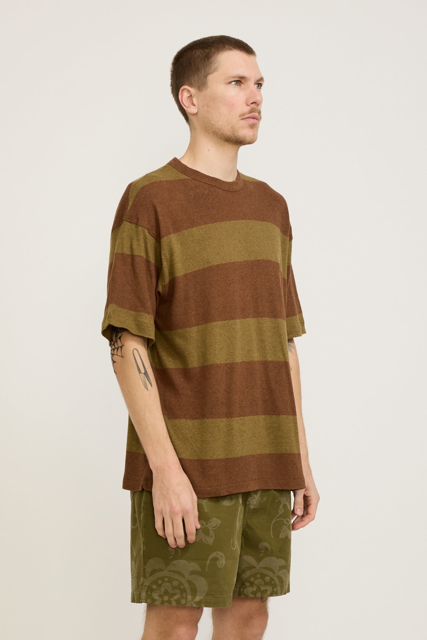 YMC | Triple T-Shirt Brown/Olive | Maplestore