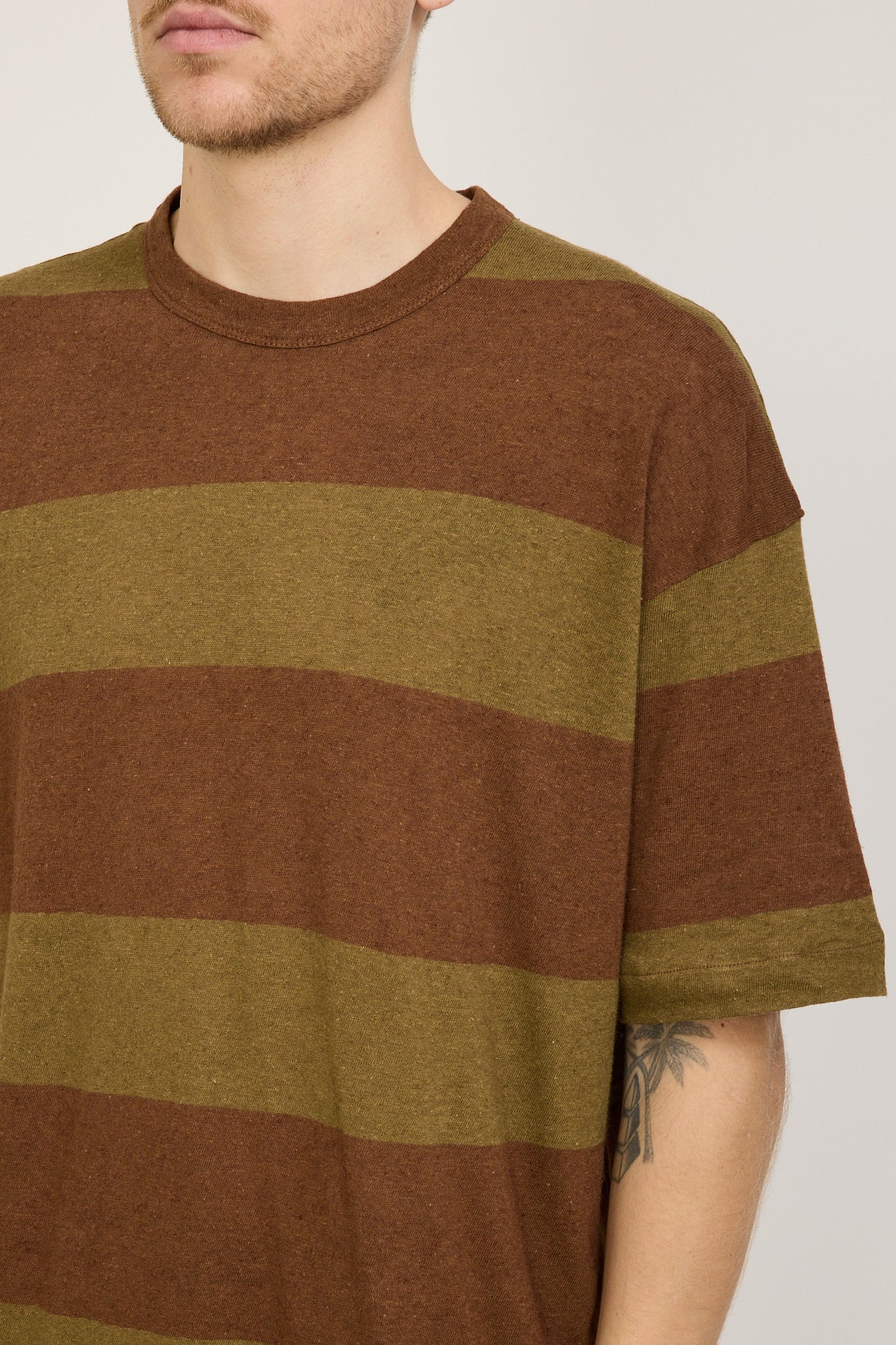 YMC | Triple T-Shirt Brown/Olive | Maplestore