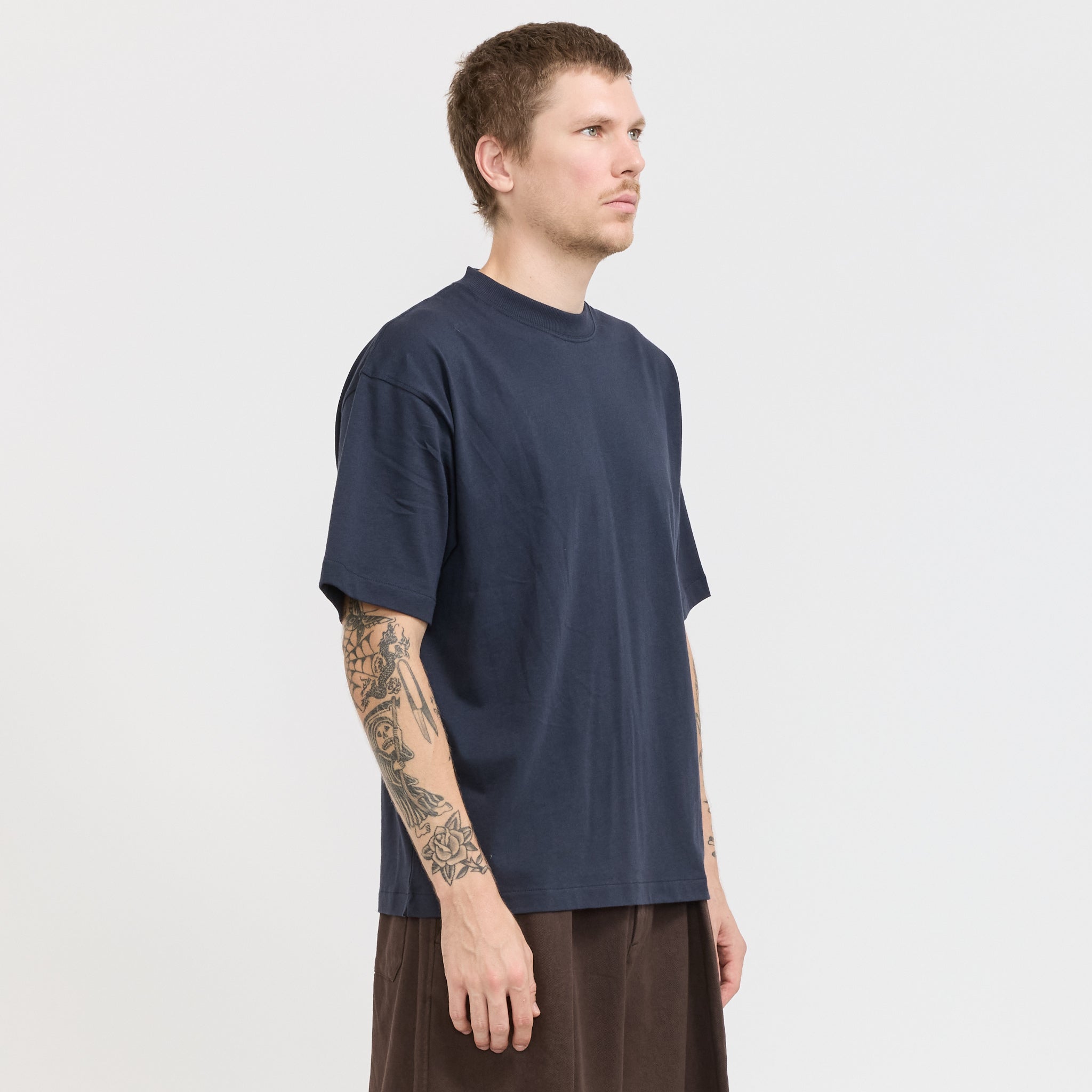 YMC | Triple T-Shirt Navy | Maplestore
