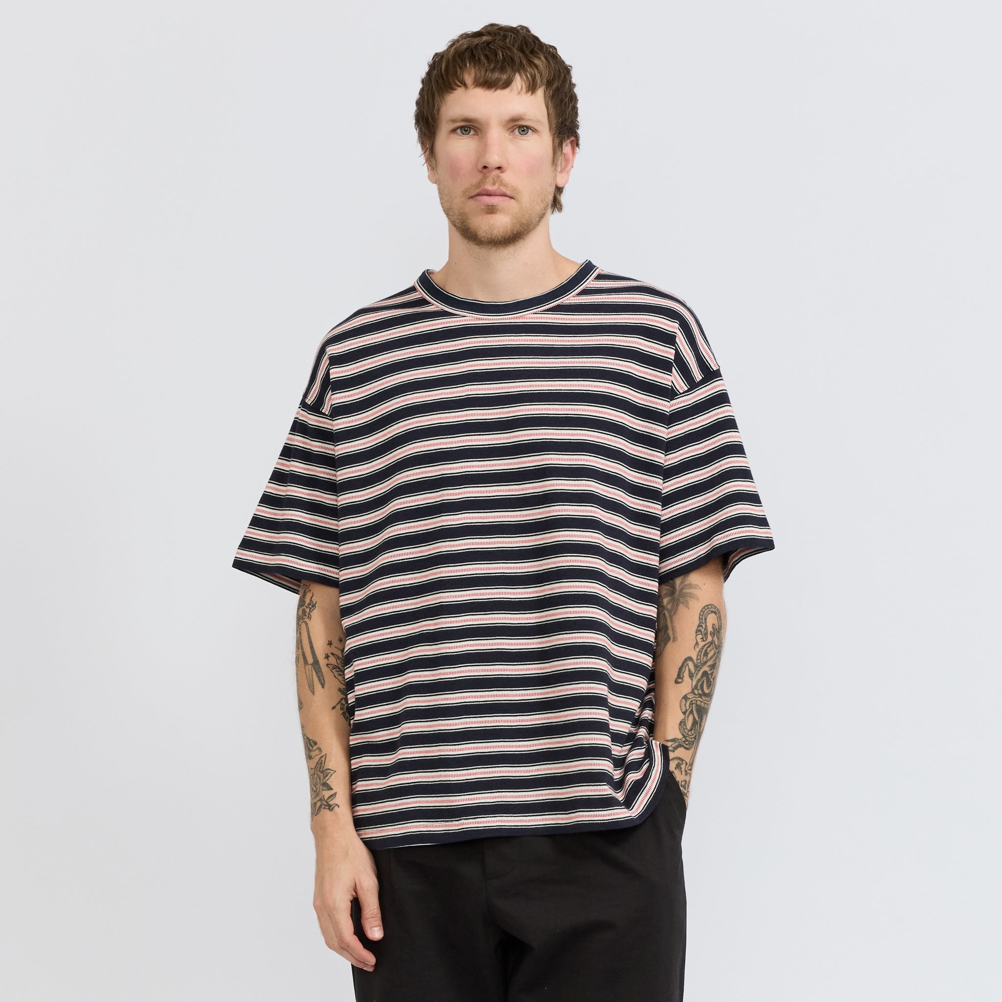 YMC Triple T-Shirt Navy Multi | Maplestore