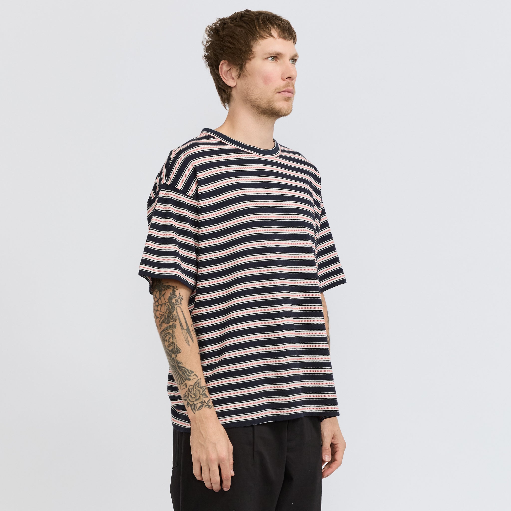 YMC | Triple T-Shirt Navy Multi | Maplestore