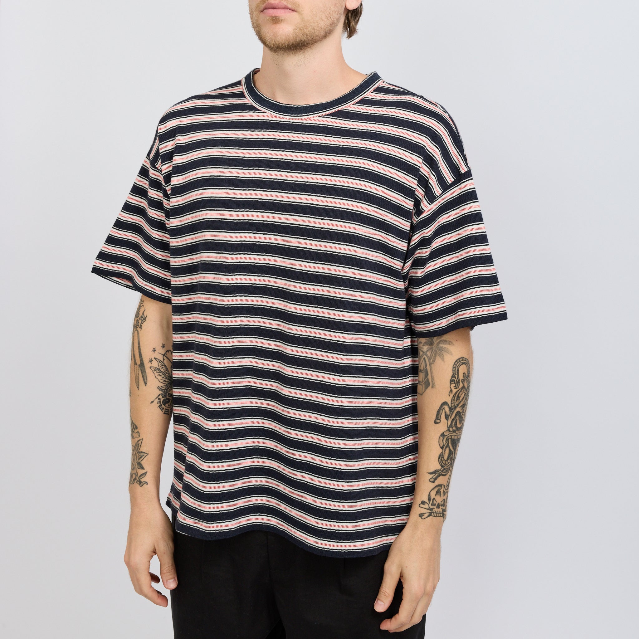 YMC | Triple T-Shirt Navy Multi | Maplestore