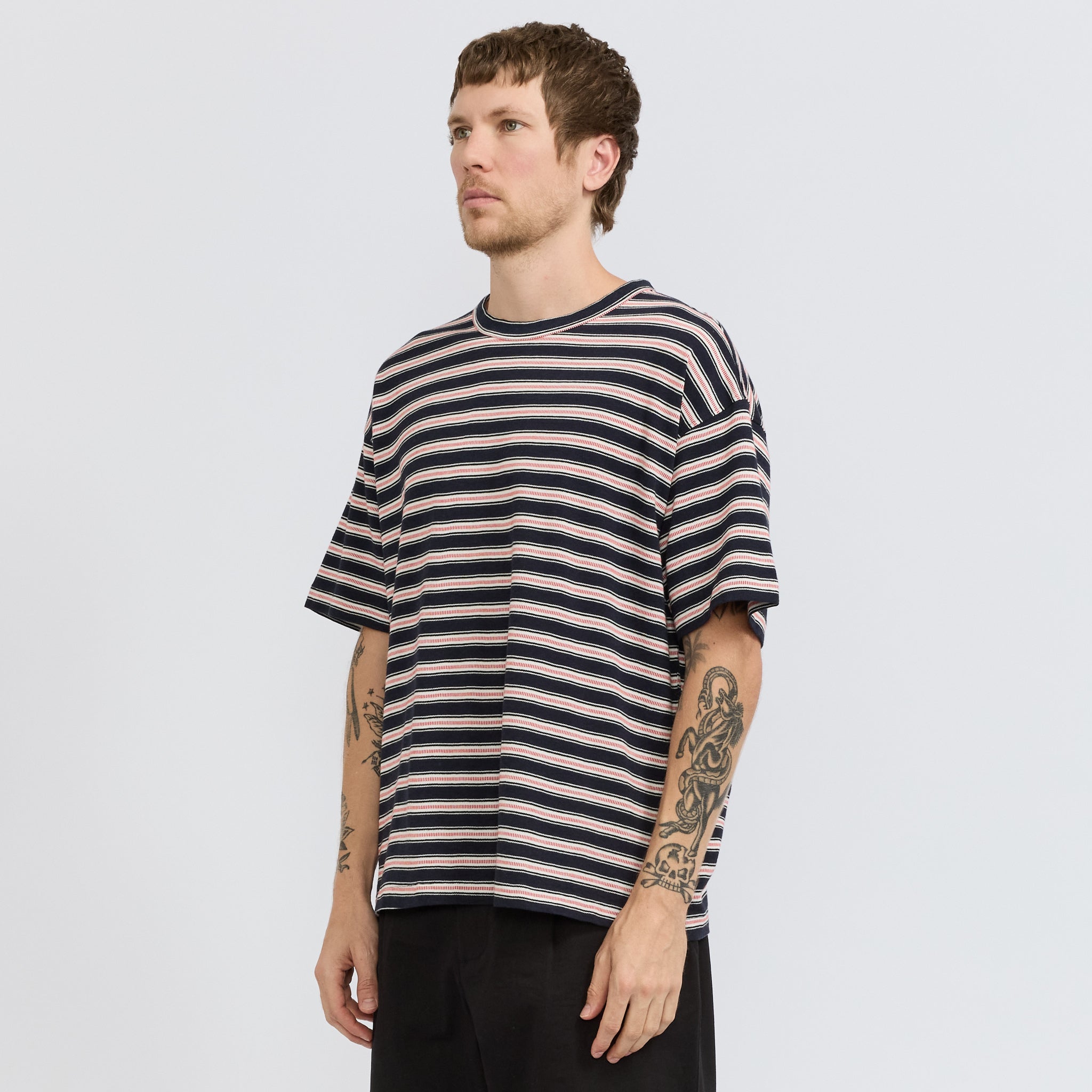 YMC | Triple T-Shirt Navy Multi | Maplestore