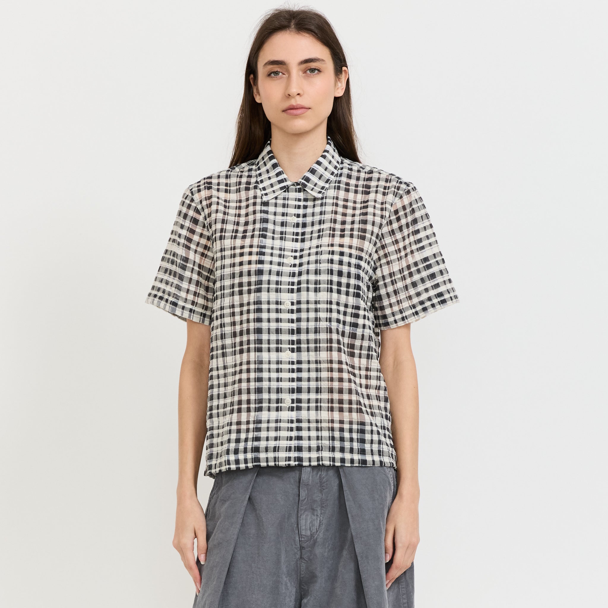 Vegas Shirt Charcoal/Off White