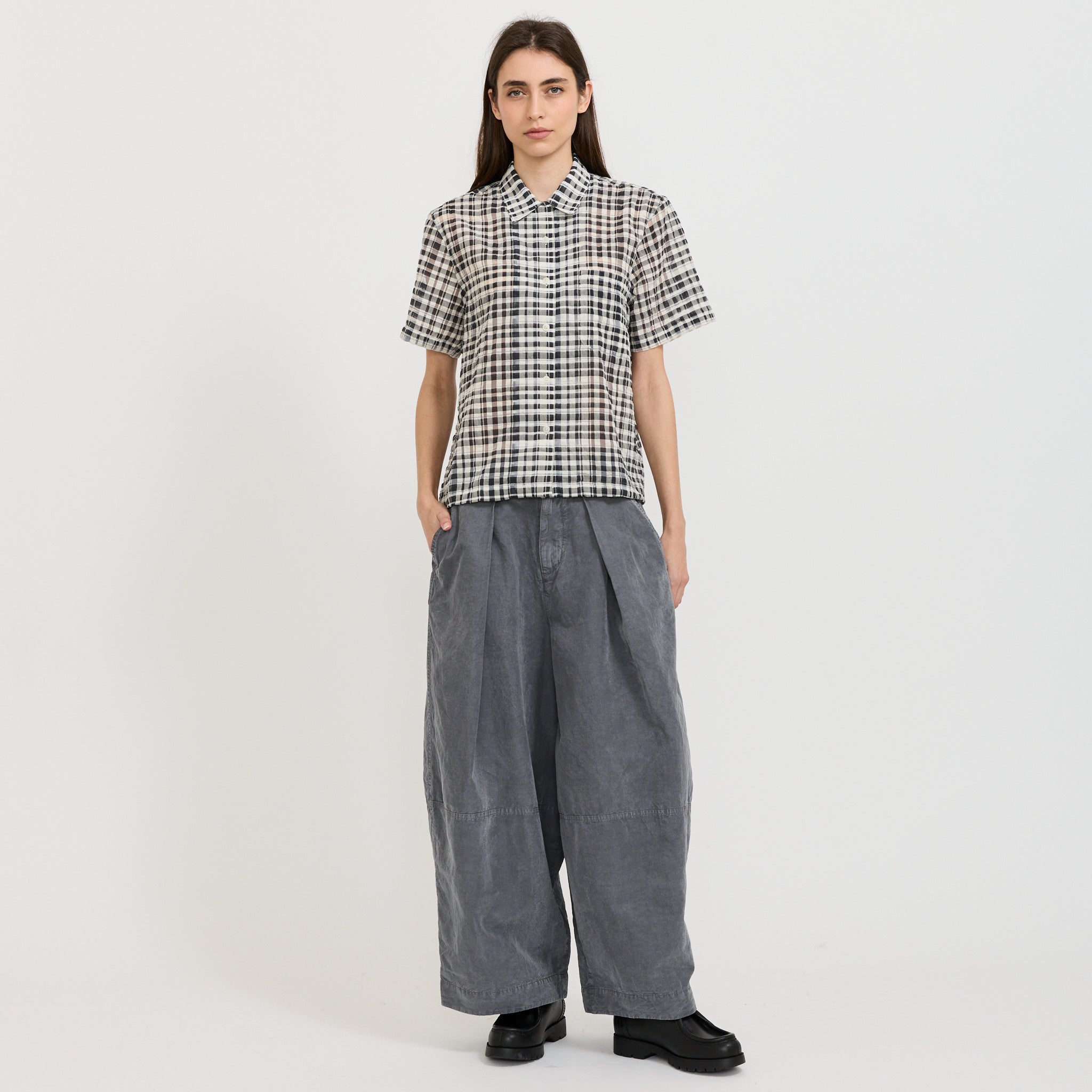 Vegas Shirt Charcoal/Off White