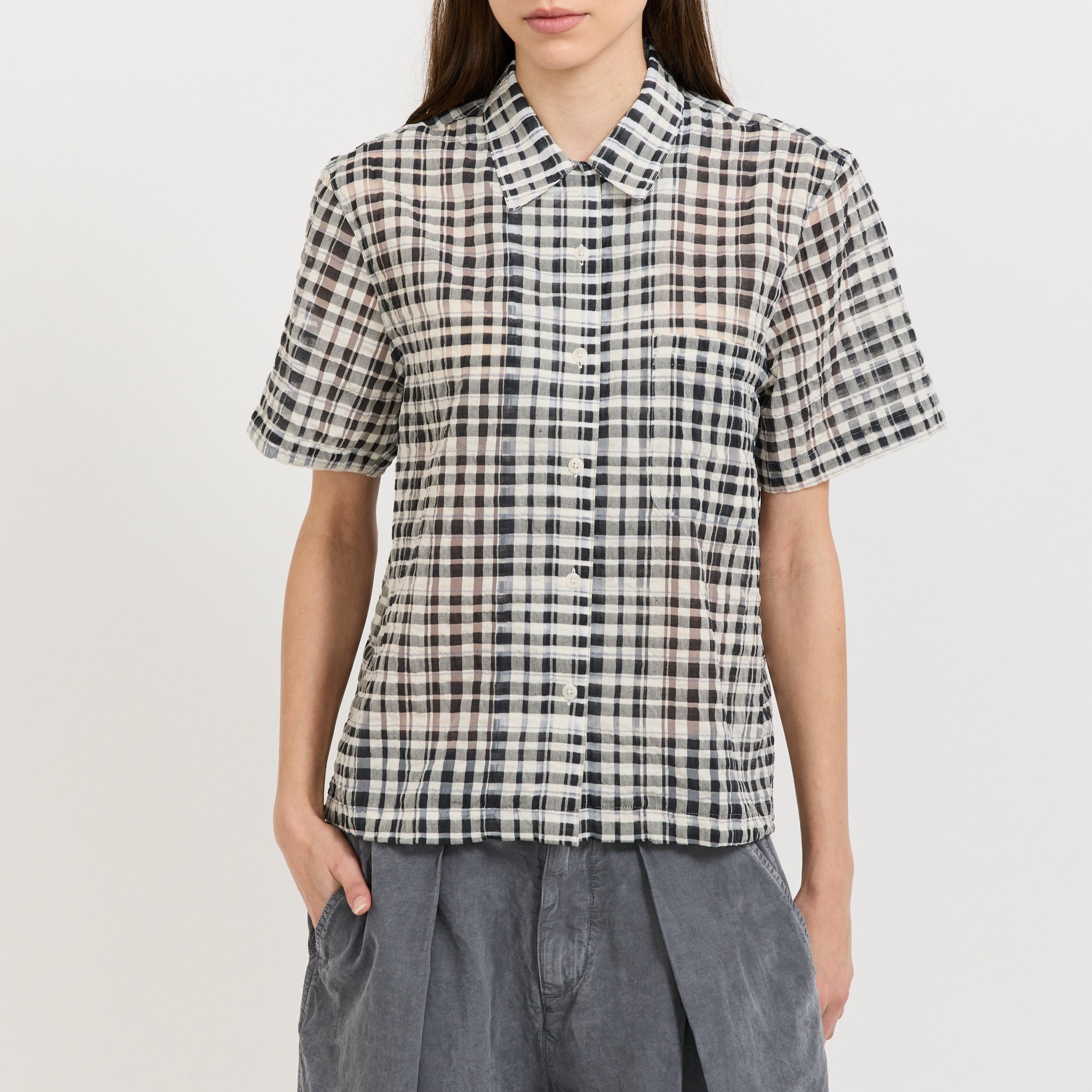 Vegas Shirt Charcoal/Off White