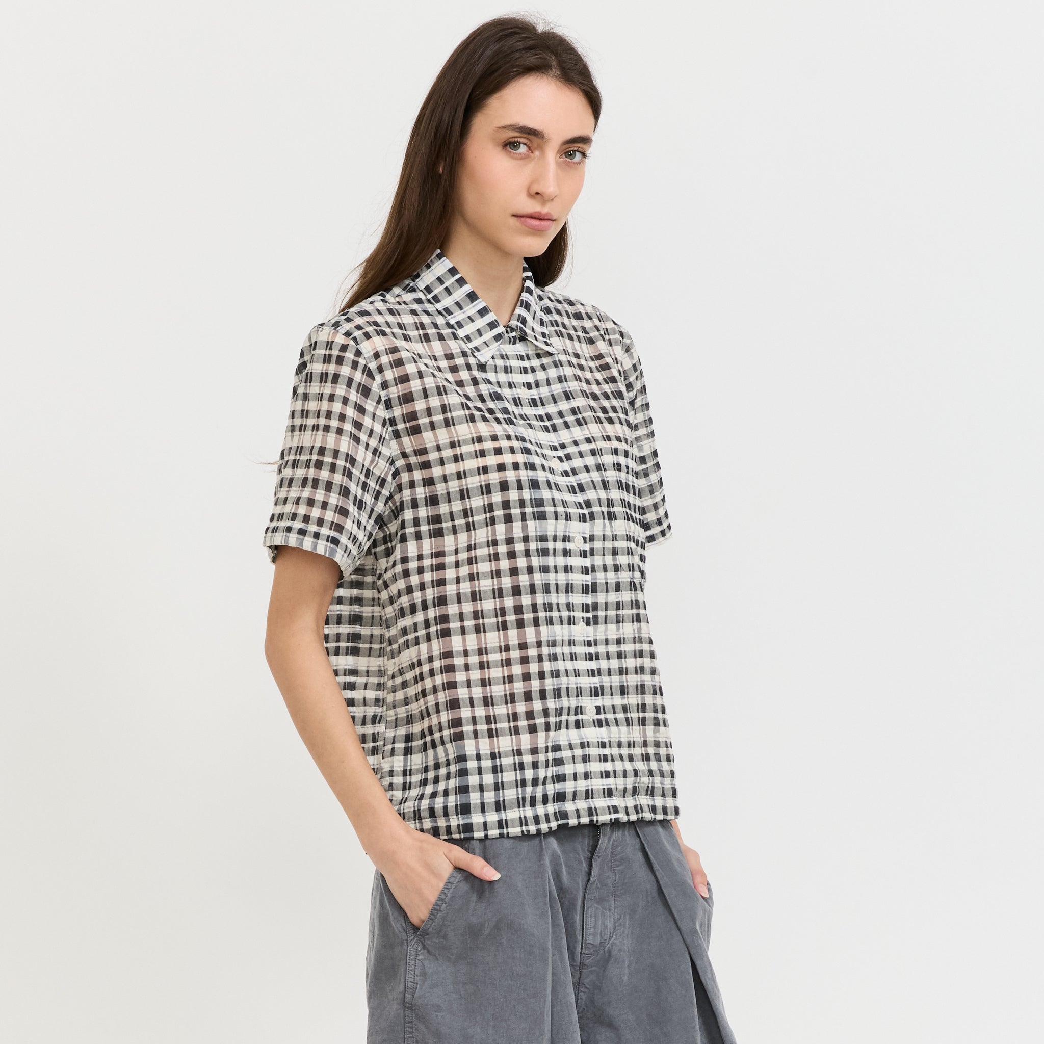 Vegas Shirt Charcoal/Off White