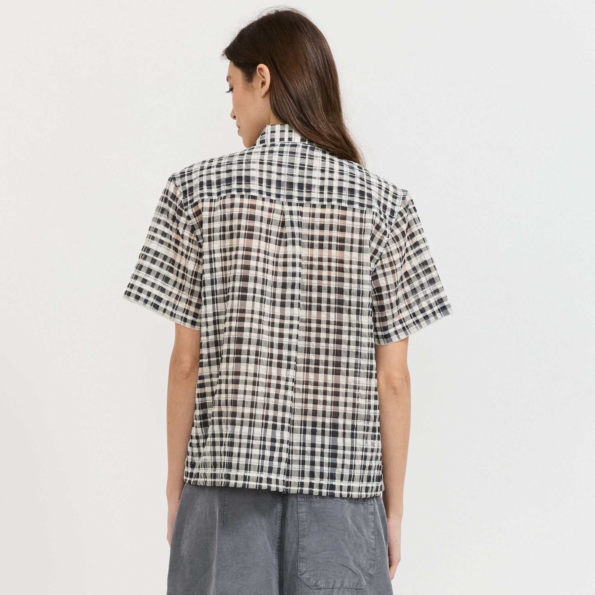 Vegas Shirt Charcoal/Off White
