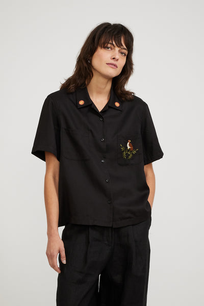 YMC | Vegas Short Sleeve Shirt Black | Maplestore