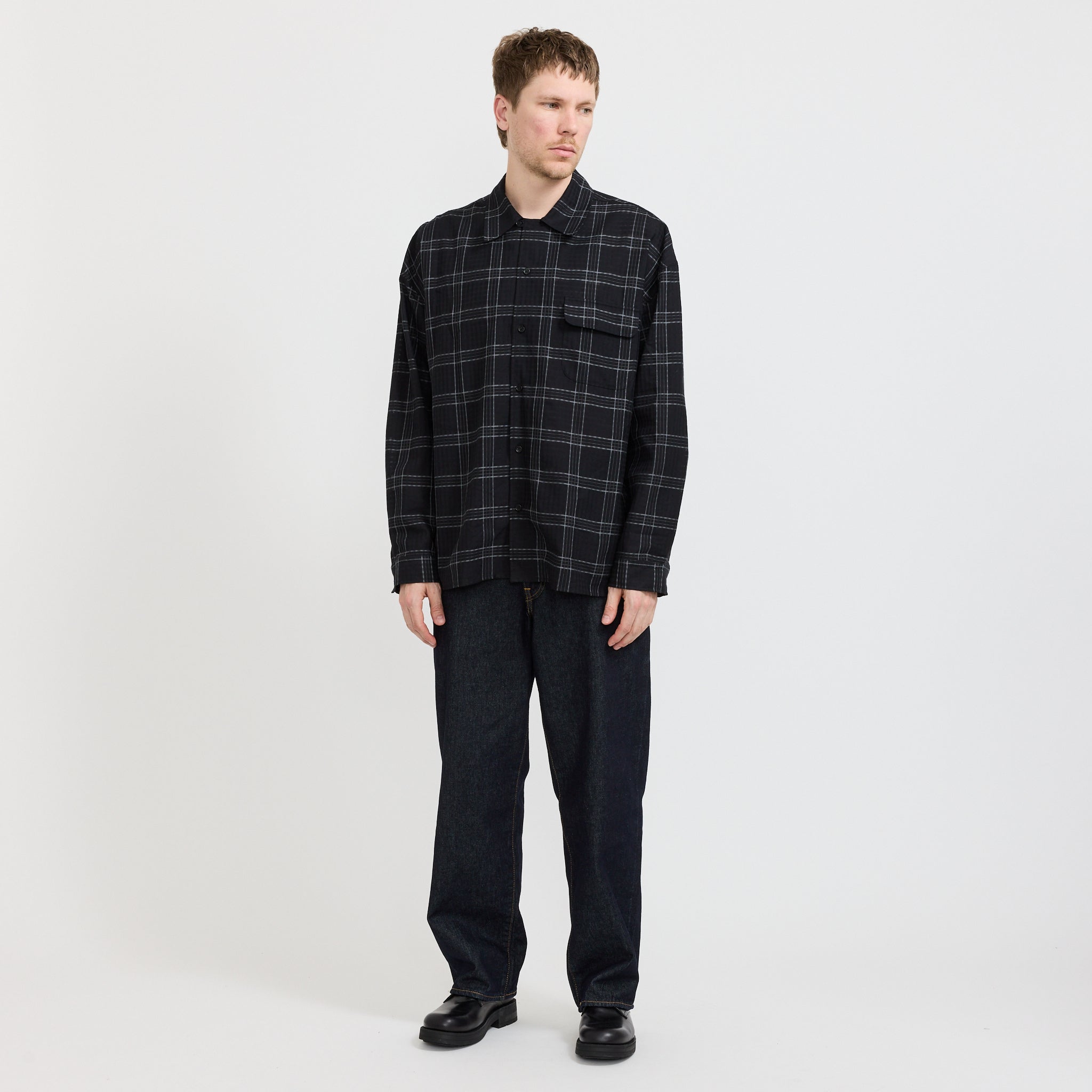 YMC | Wray Shirt Black/Grey | Maplestore