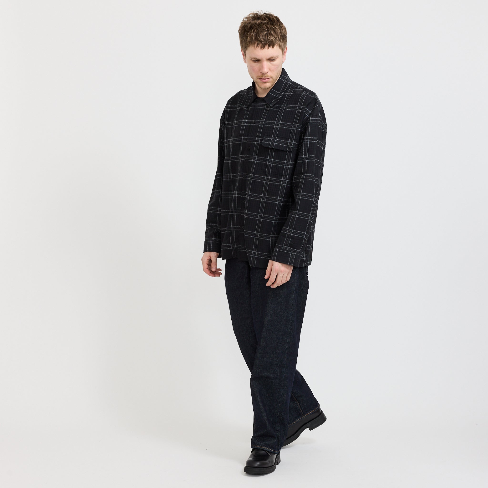 YMC | Wray Shirt Black/Grey | Maplestore