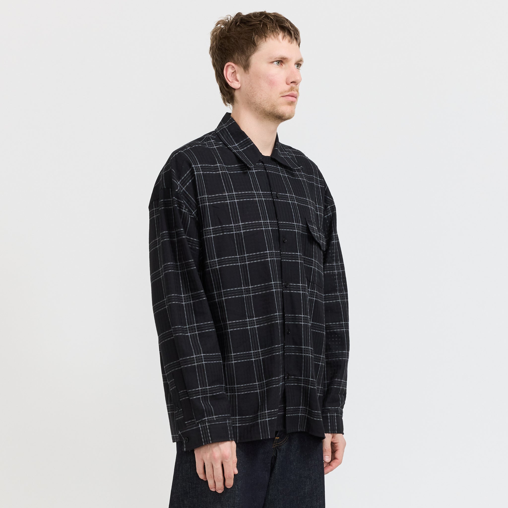 YMC | Wray Shirt Black/Grey | Maplestore