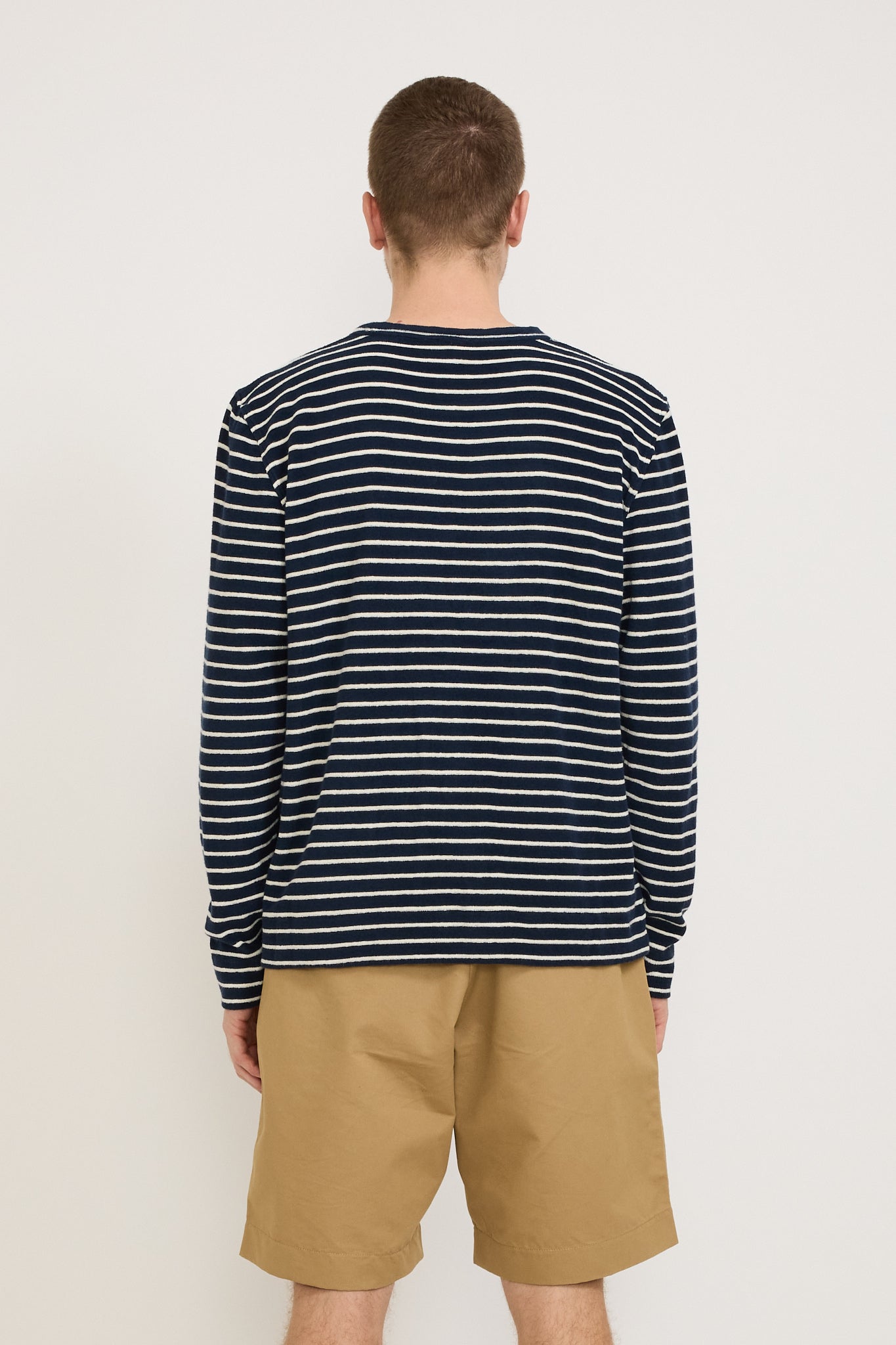 YMC | X Sweatshirt Navy/Ecru | Maplestore