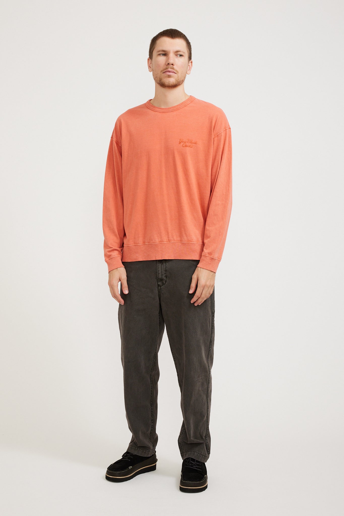 YMC | Zephyr L/S T-Shirt Orange | Maplestore