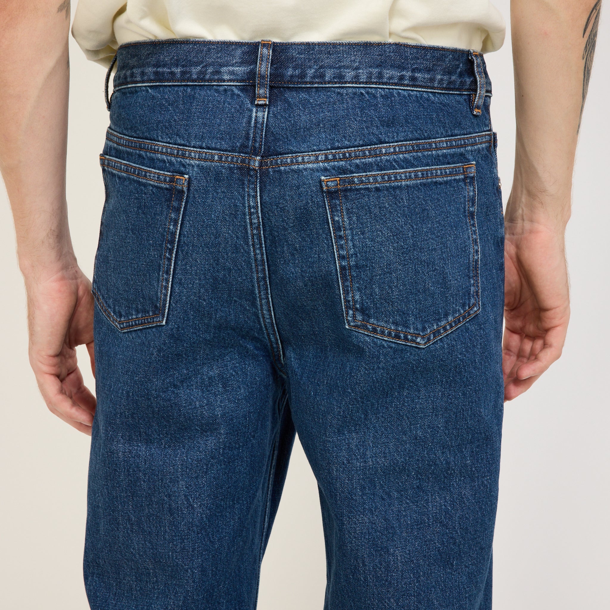 A.P.C. | Fairfax Jean Washed Indigo Mid | Maplestore