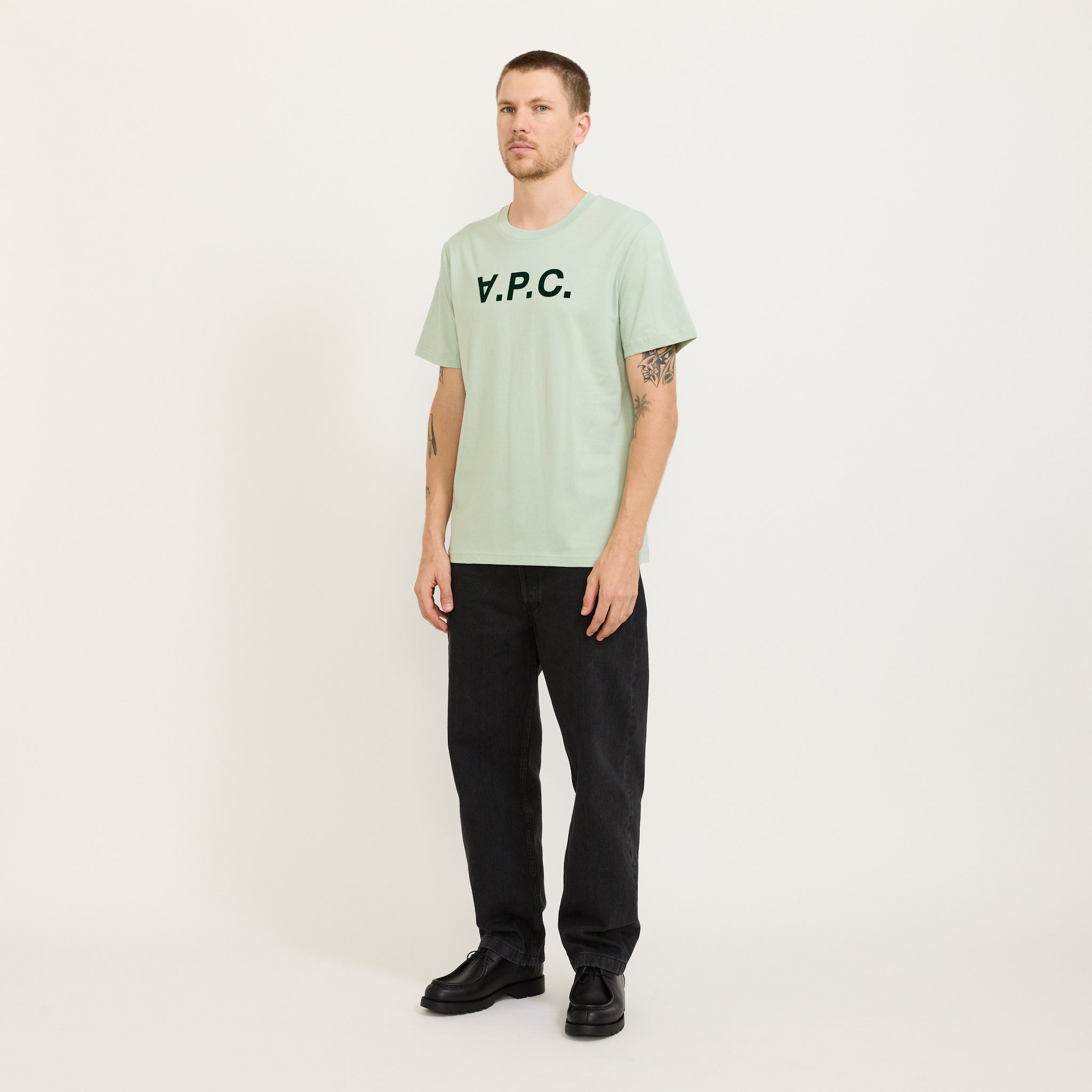 A.P.C. | Standard Grand VPC T-Shirt Water Green/Dark Green | Maplestore
