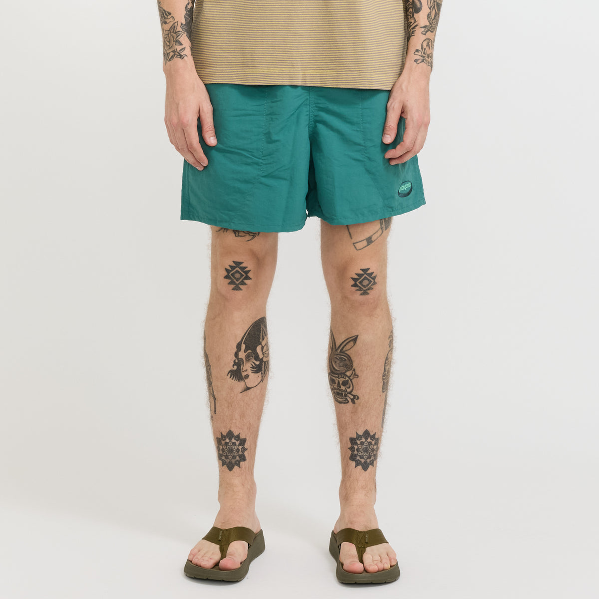 Patagonia | Baggies Shorts - 5 in. '95 Oval Logo: Gem Green | Maplestore