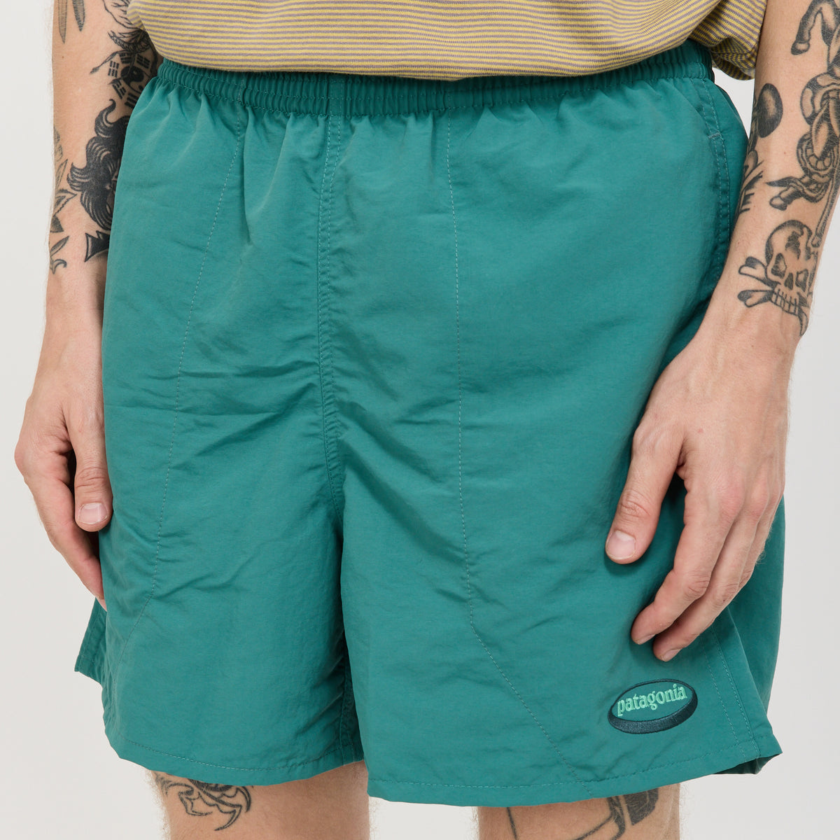 Patagonia | Baggies Shorts - 5 in. '95 Oval Logo: Gem Green | Maplestore