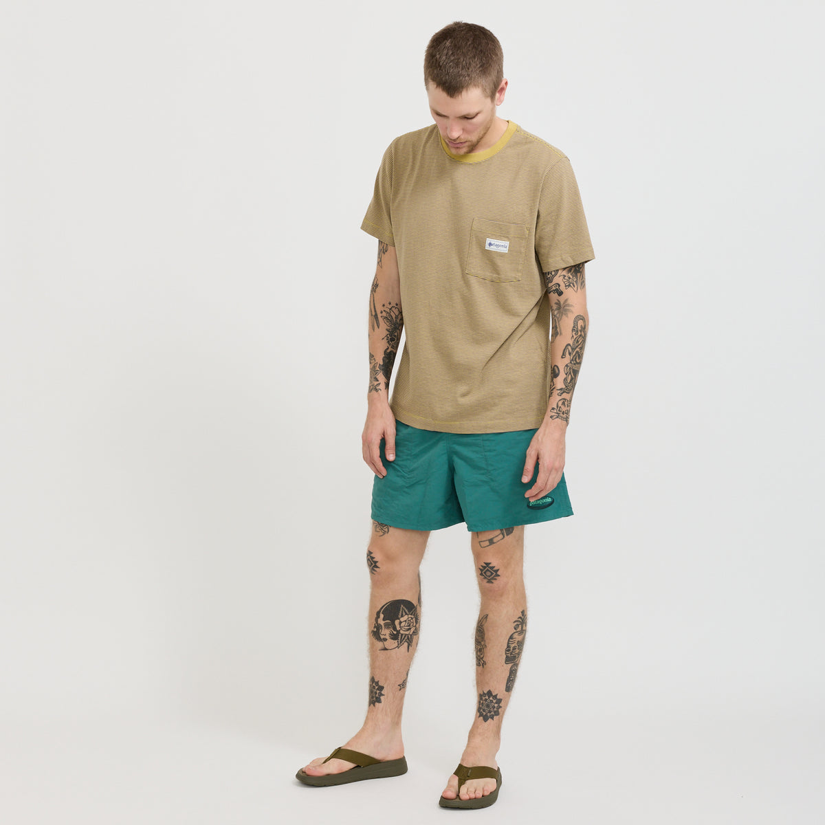 Patagonia | Baggies Shorts - 5 in. '95 Oval Logo: Gem Green | Maplestore