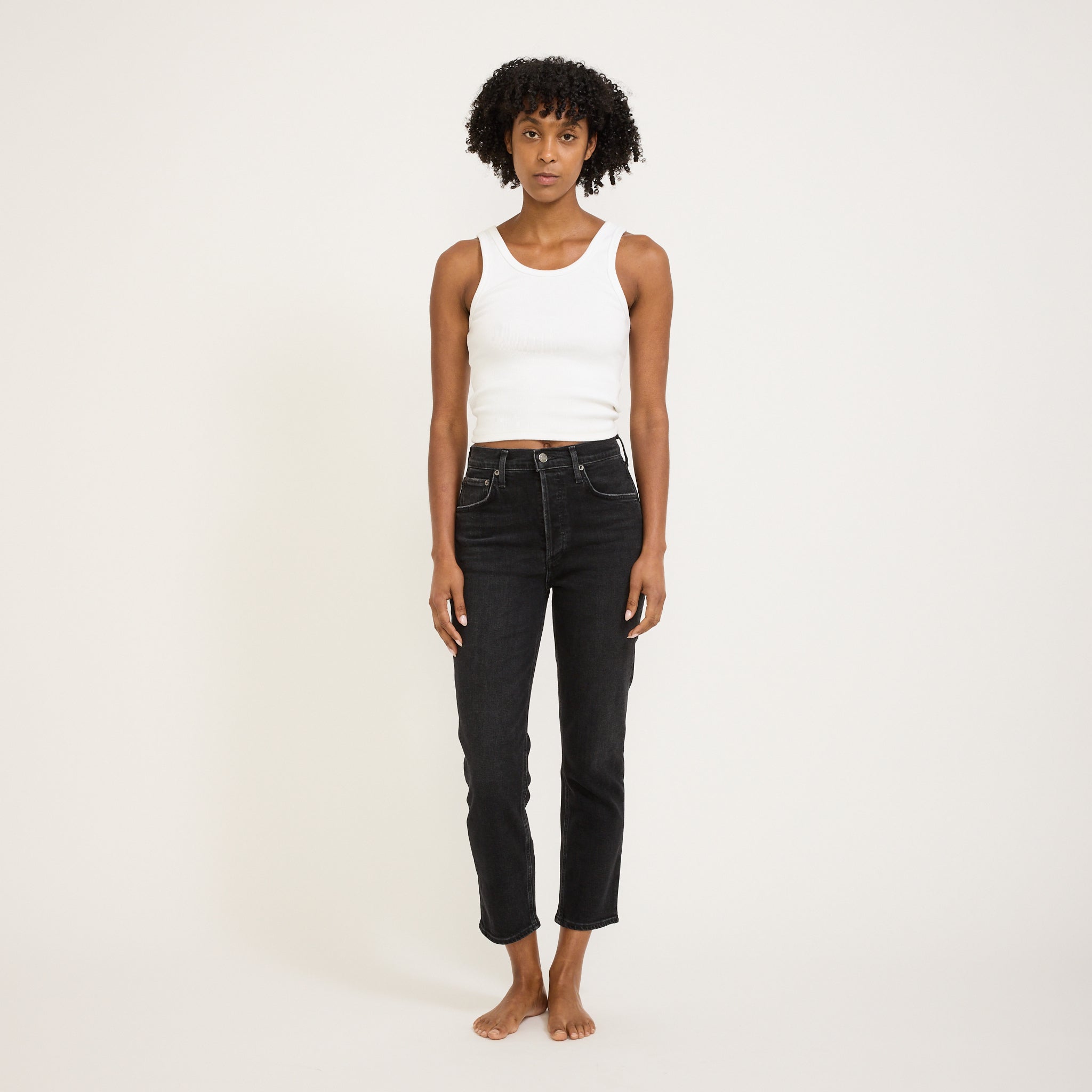 Agolde | Riley Crop High Rise Straight Panoramic | Maplestore