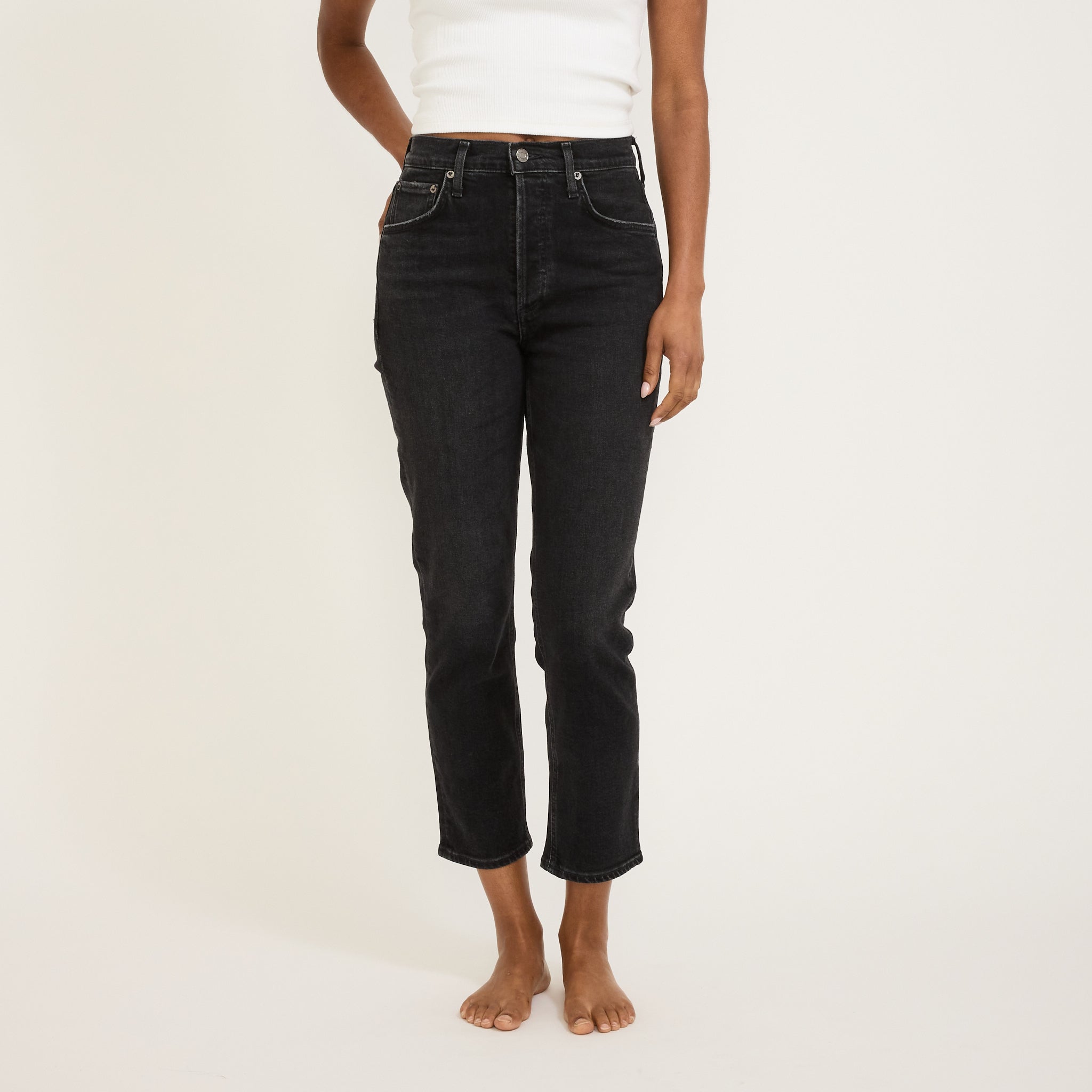 Agolde | Riley Crop High Rise Straight Panoramic | Maplestore