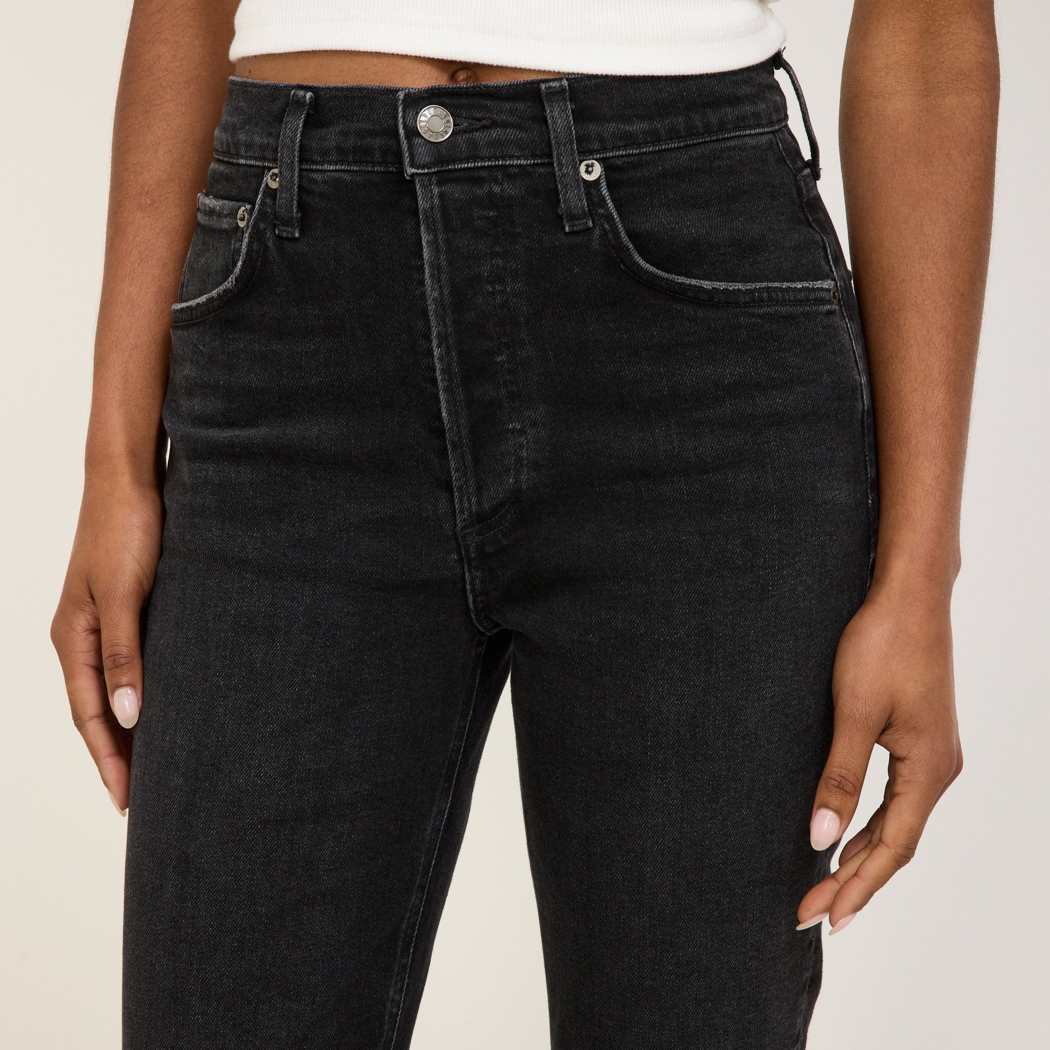 Agolde | Riley Crop High Rise Straight Panoramic | Maplestore