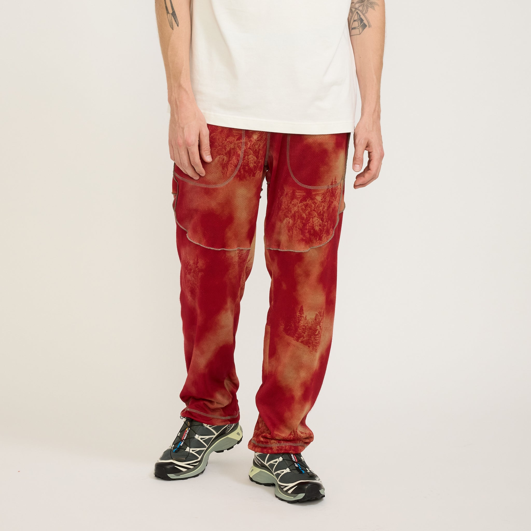 And Wander | Printed Octa Pants Red | Maplestore