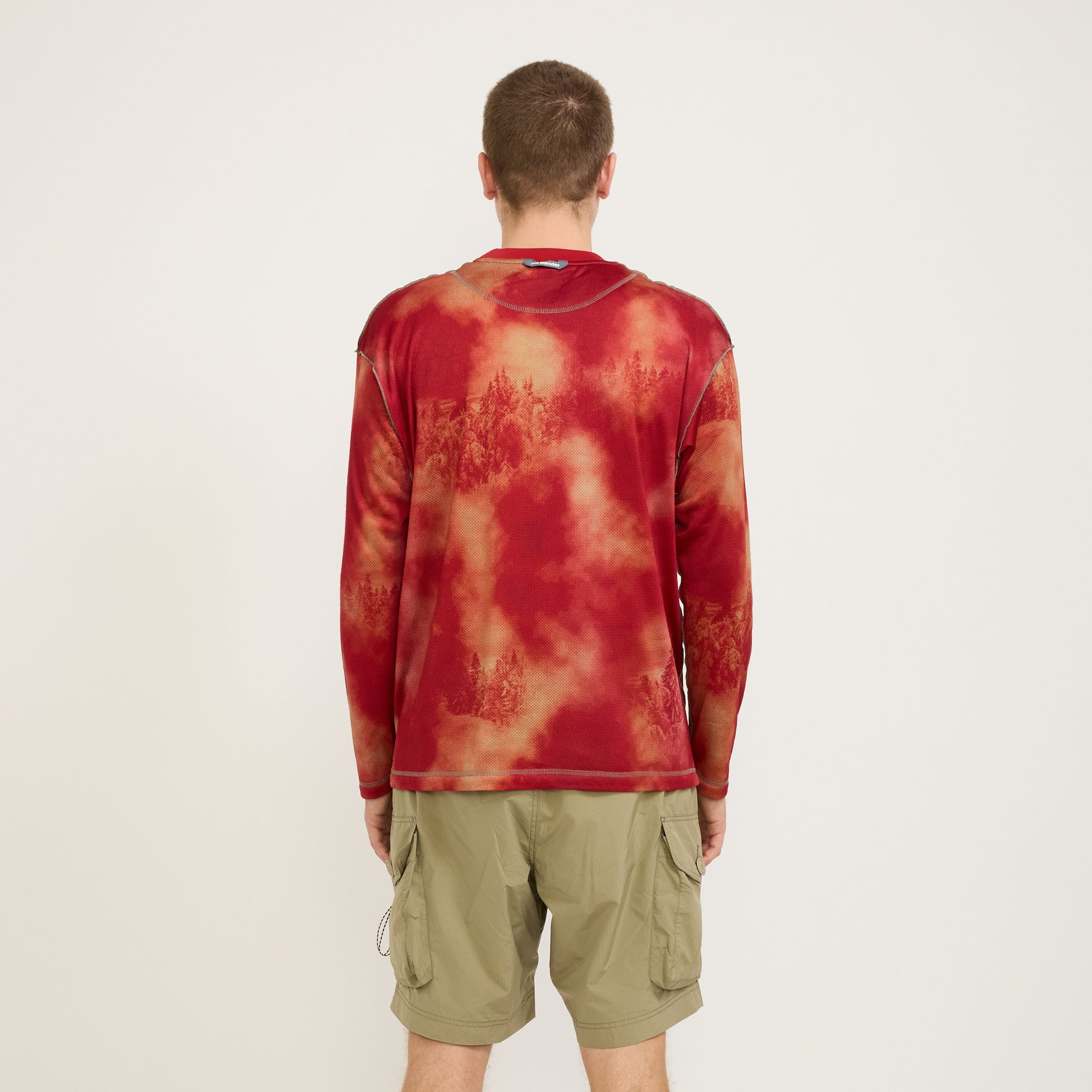 And Wander | Printed Octa Pullover Red | Maplestore