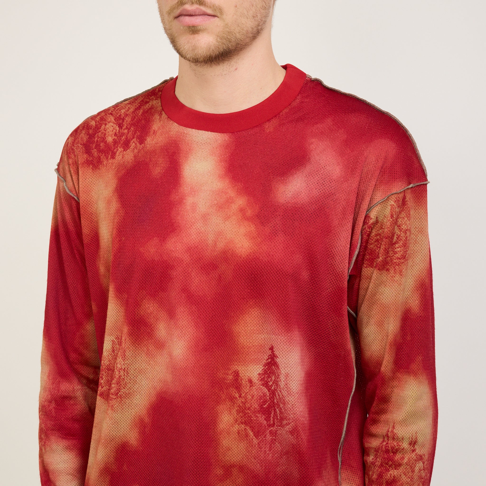 And Wander | Printed Octa Pullover Red | Maplestore