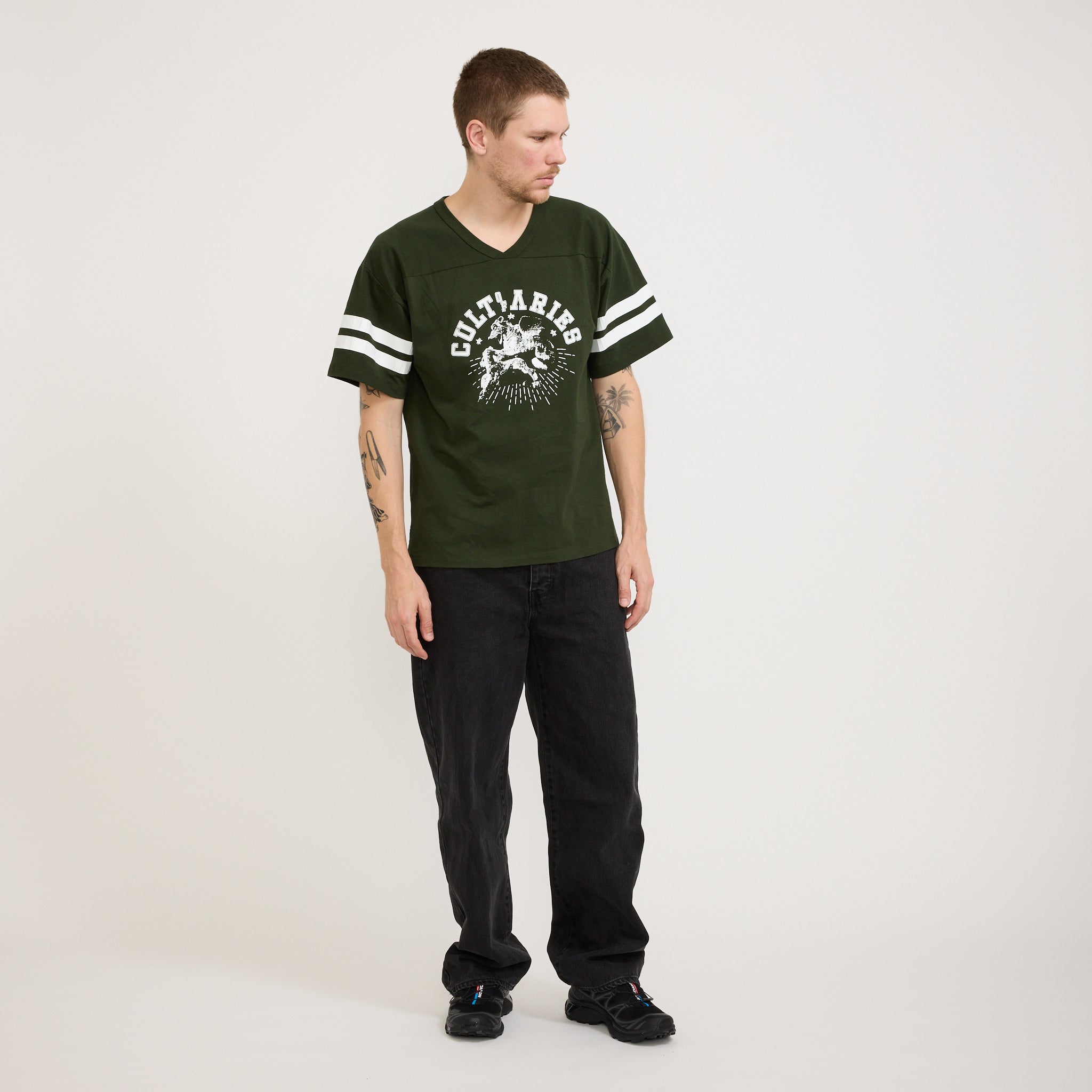 Aries | Cult Of Varsity SS Tee Forest Green | Maplestore