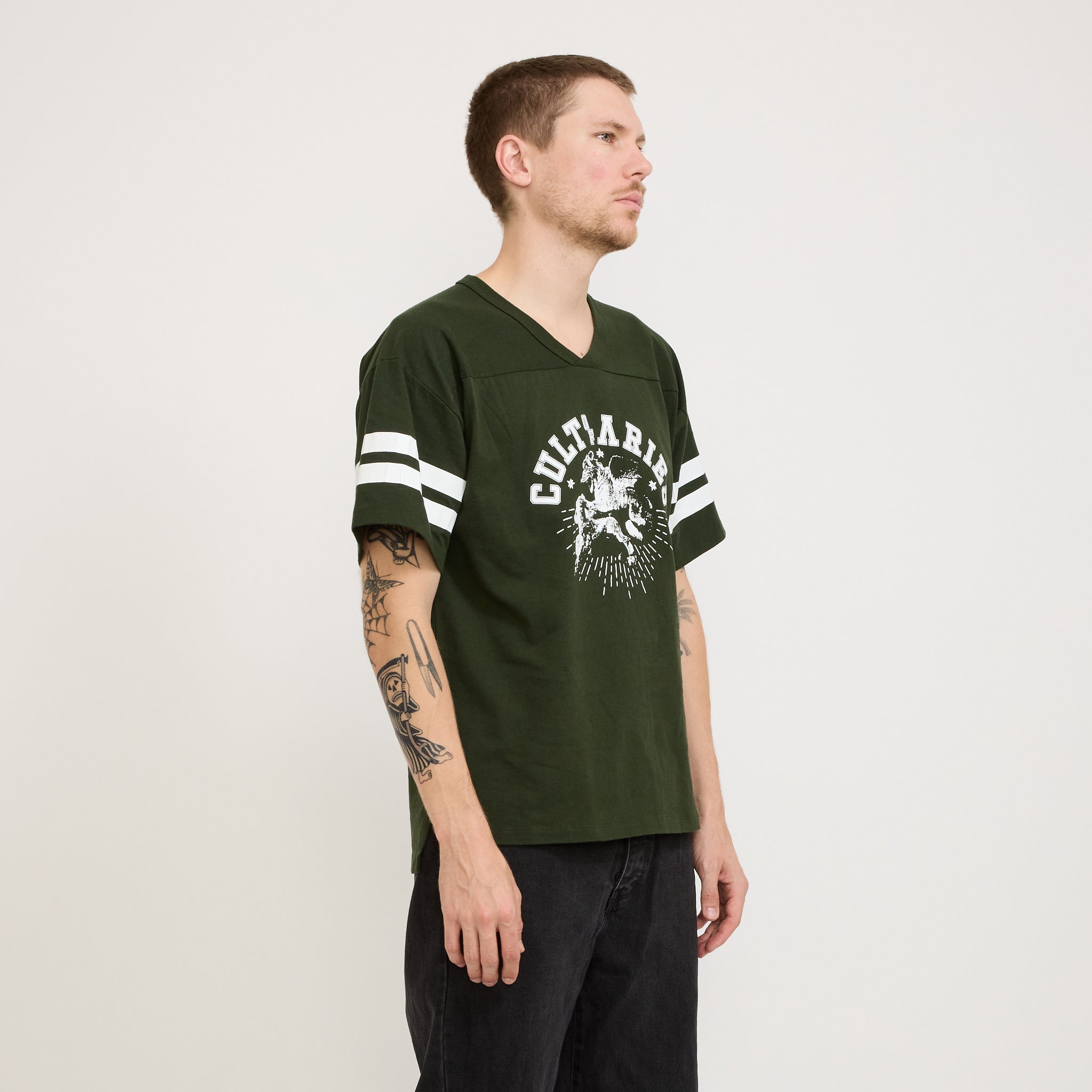 Aries | Cult Of Varsity SS Tee Forest Green | Maplestore