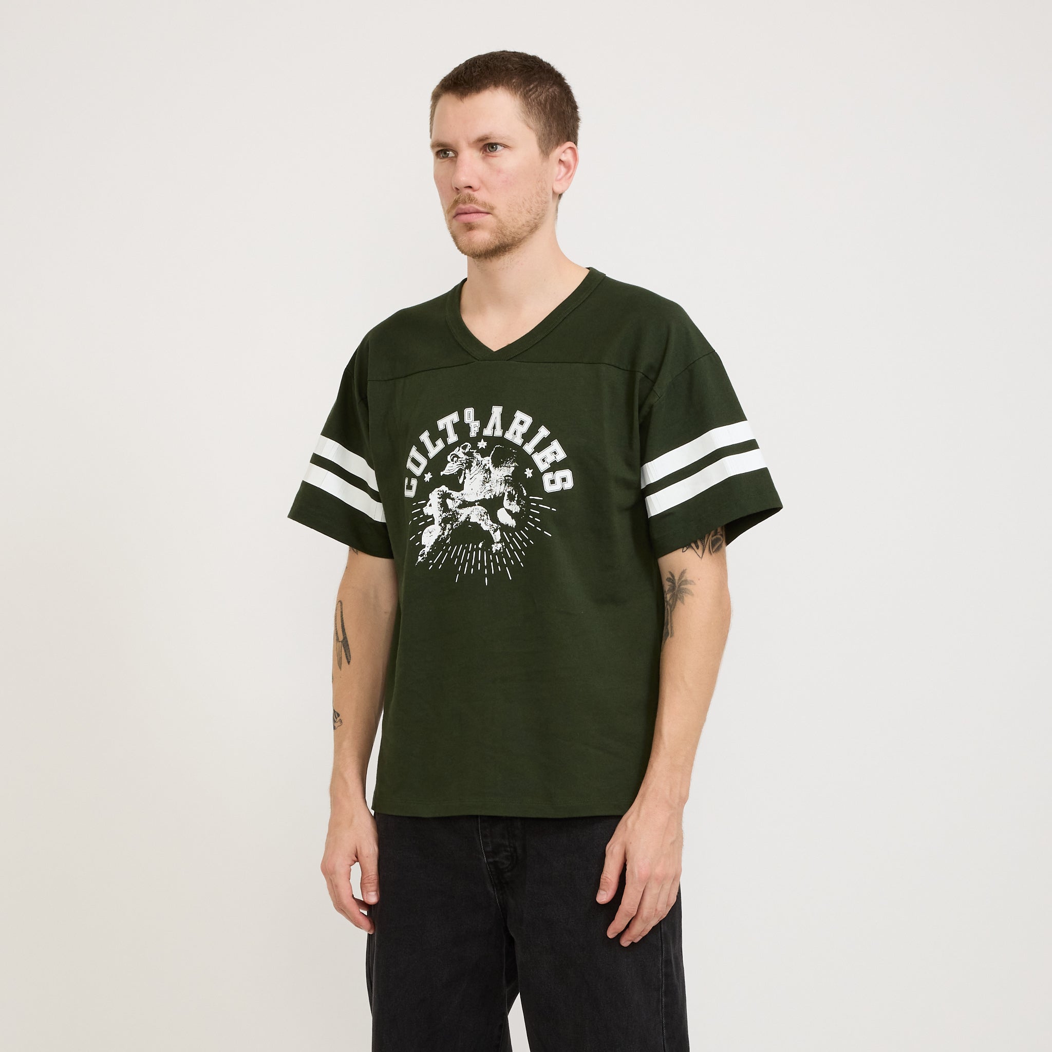 Aries | Cult Of Varsity SS Tee Forest Green | Maplestore