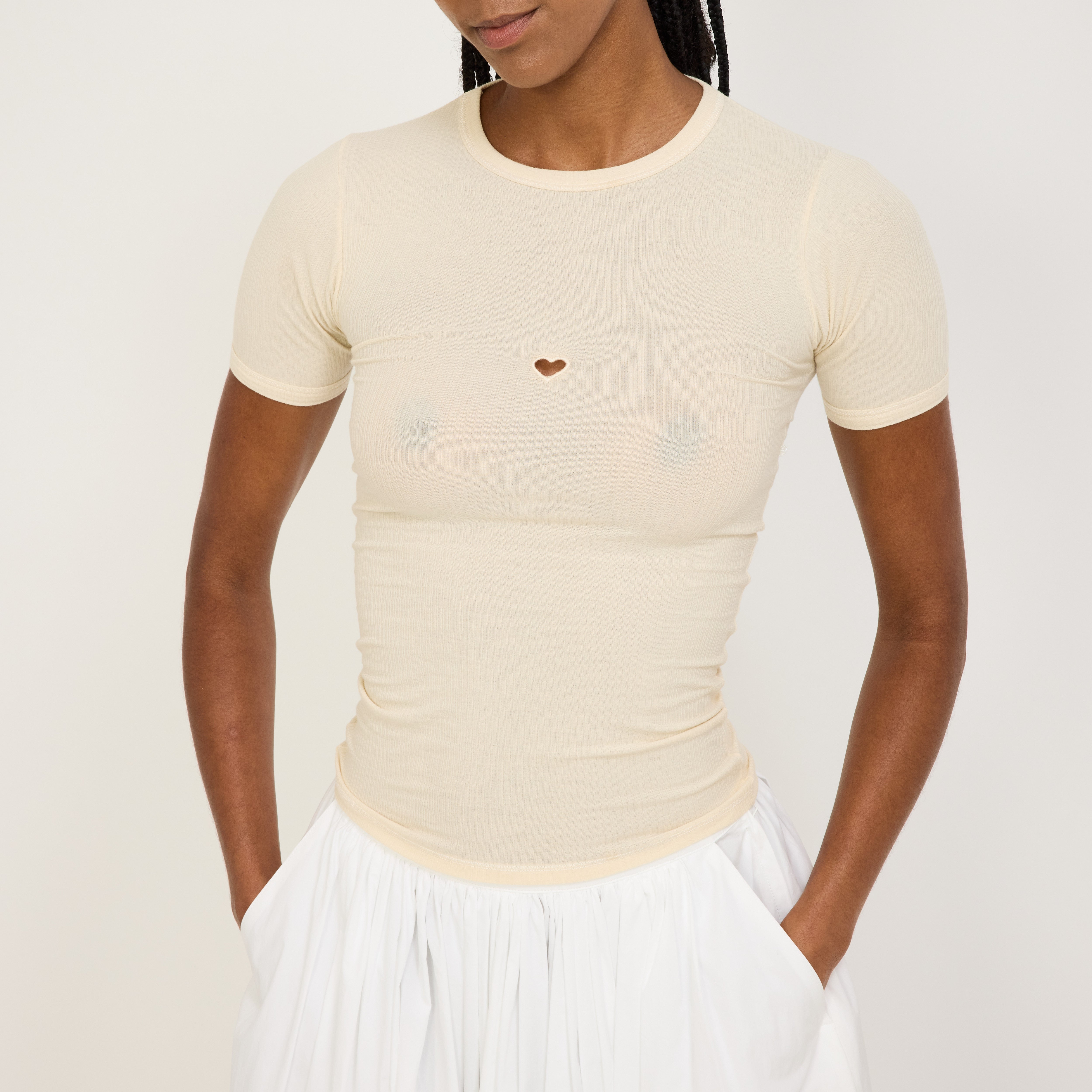 Baserange | Heart Short Sleeve Undyed | Maplestore