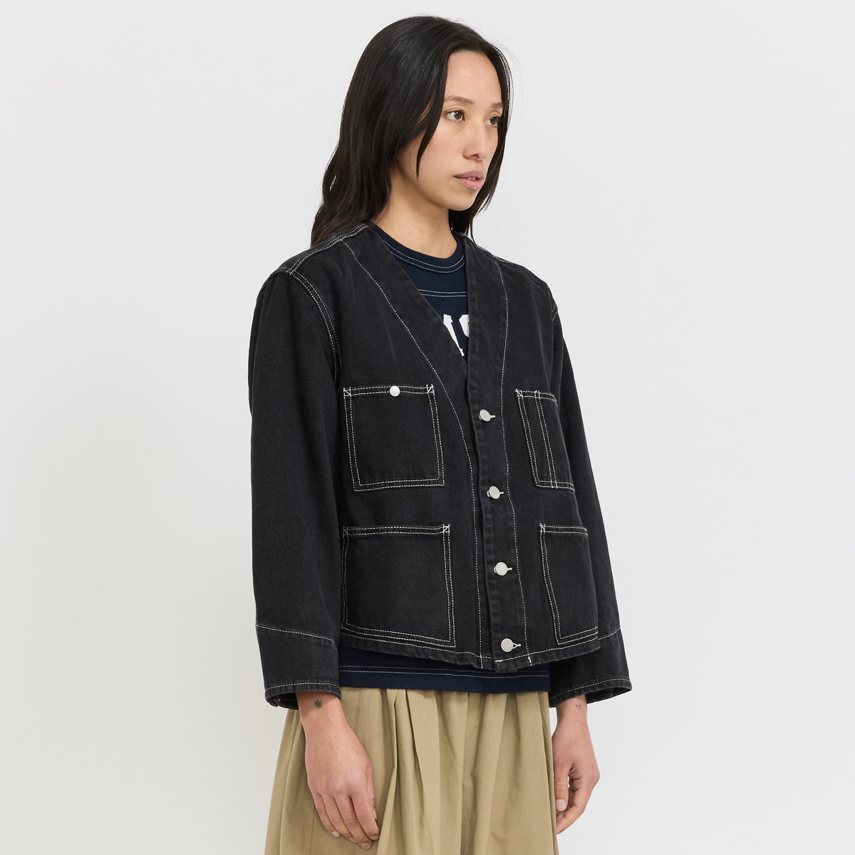 Beams Boy | Denim Engineer Jacket Black | Maplestore