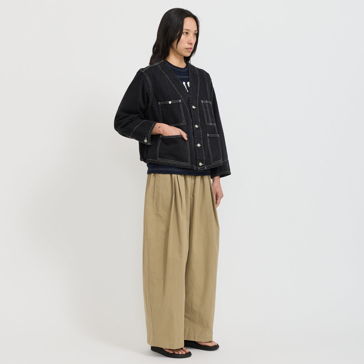 Beams Boy | Denim Engineer Jacket Black | Maplestore