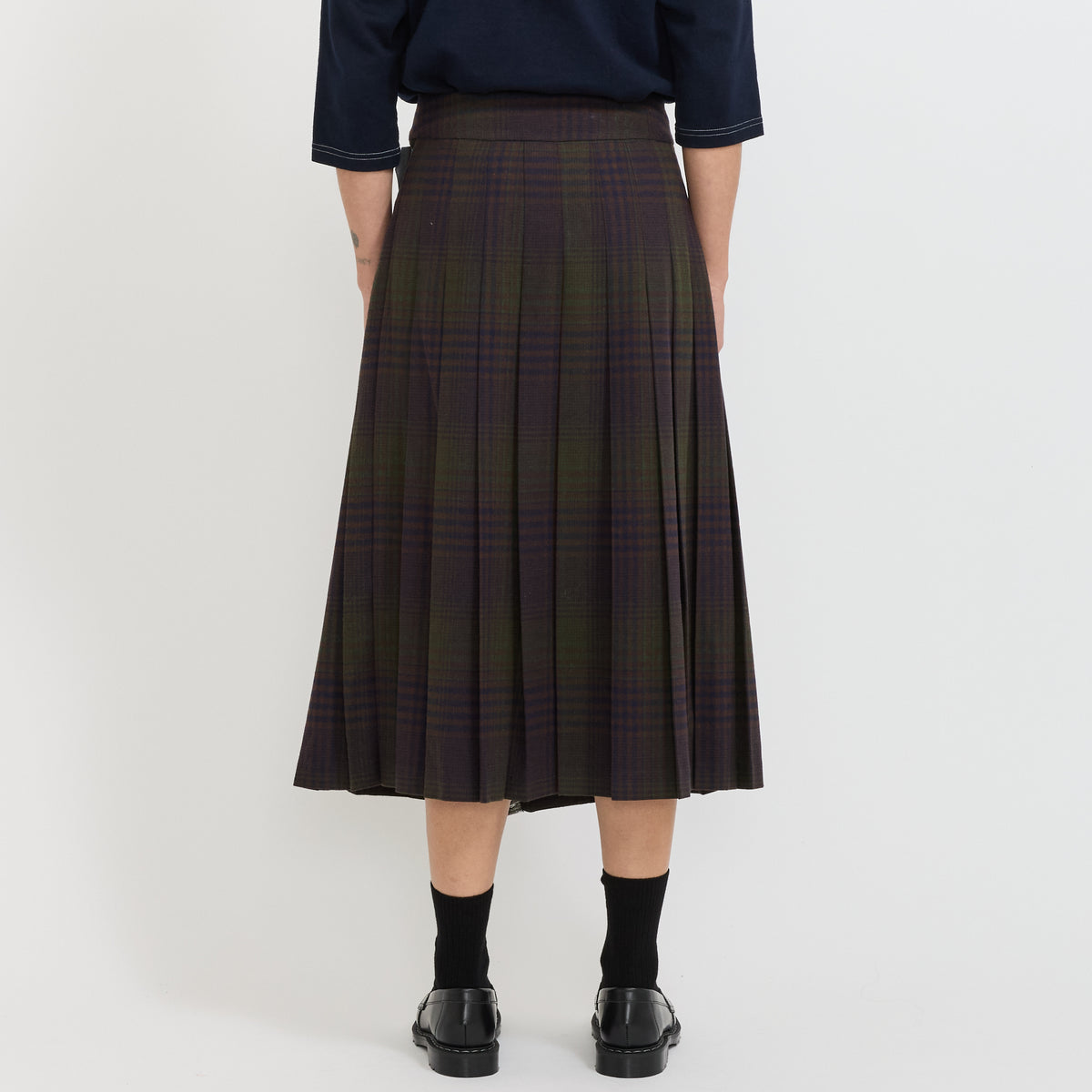 Beams Boy | Check Kilt Skirt Navy | Maplestore
