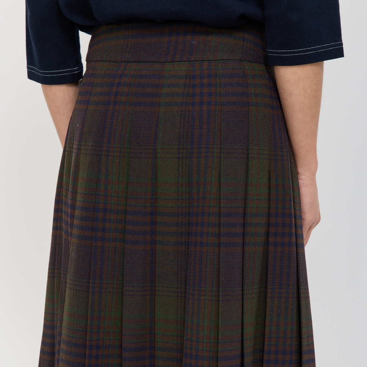 Beams Boy | Check Kilt Skirt Navy | Maplestore