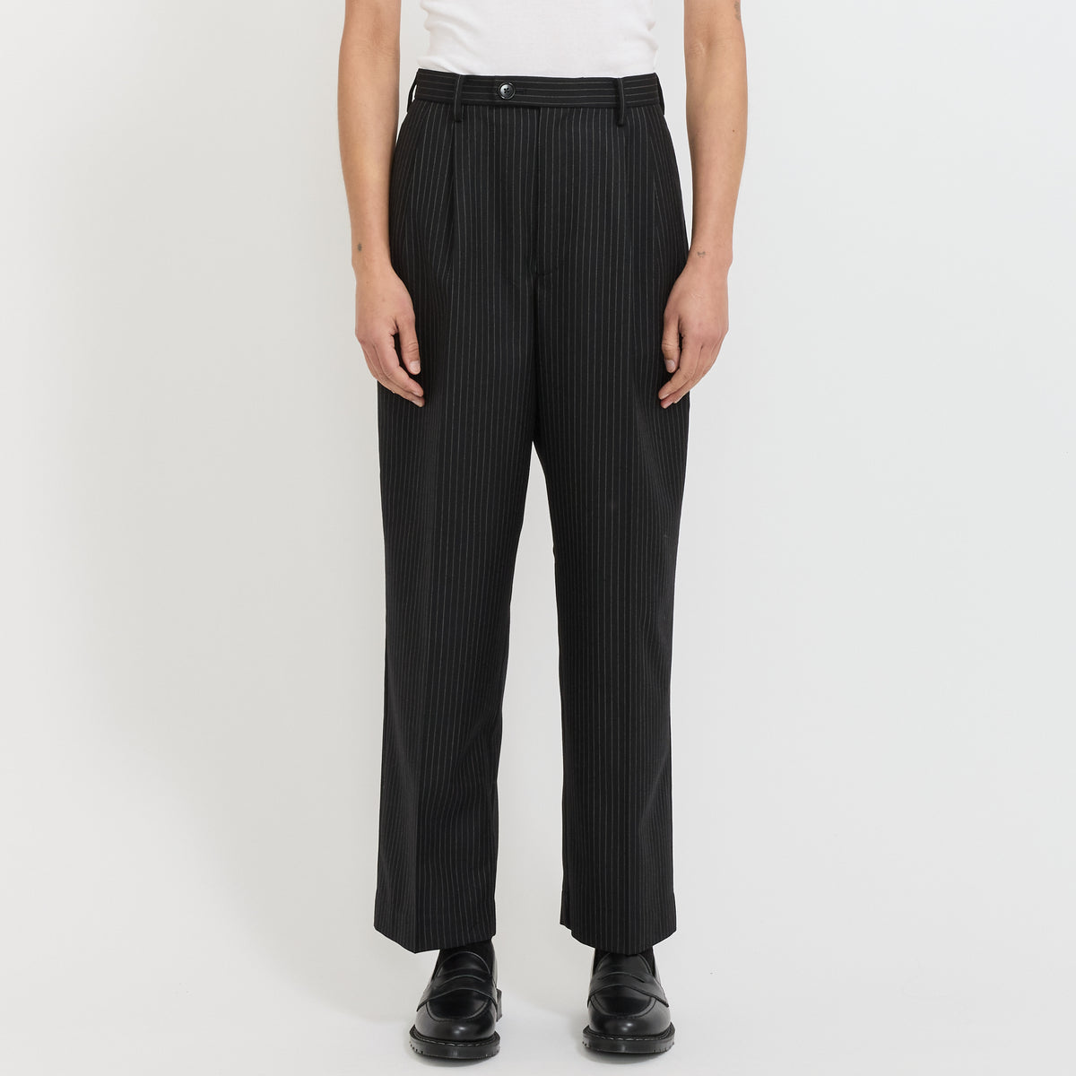 Beams Boy | Pin Striped Pants Black | Maplestore