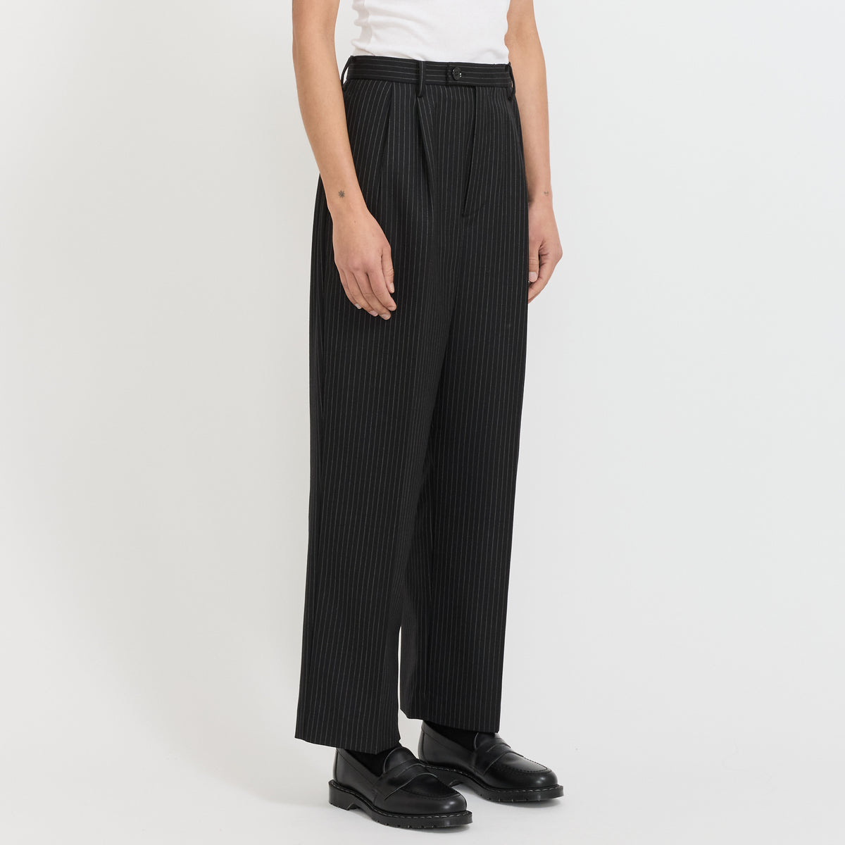 Beams Boy | Pin Striped Pants Black | Maplestore