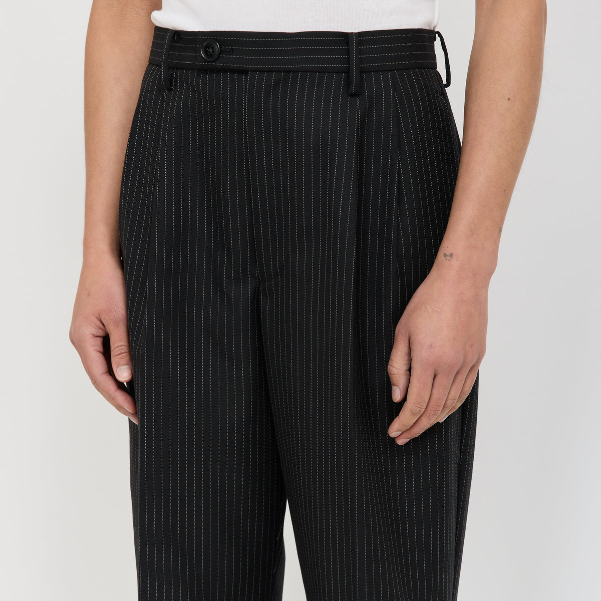 Beams Boy | Pin Striped Pants Black | Maplestore