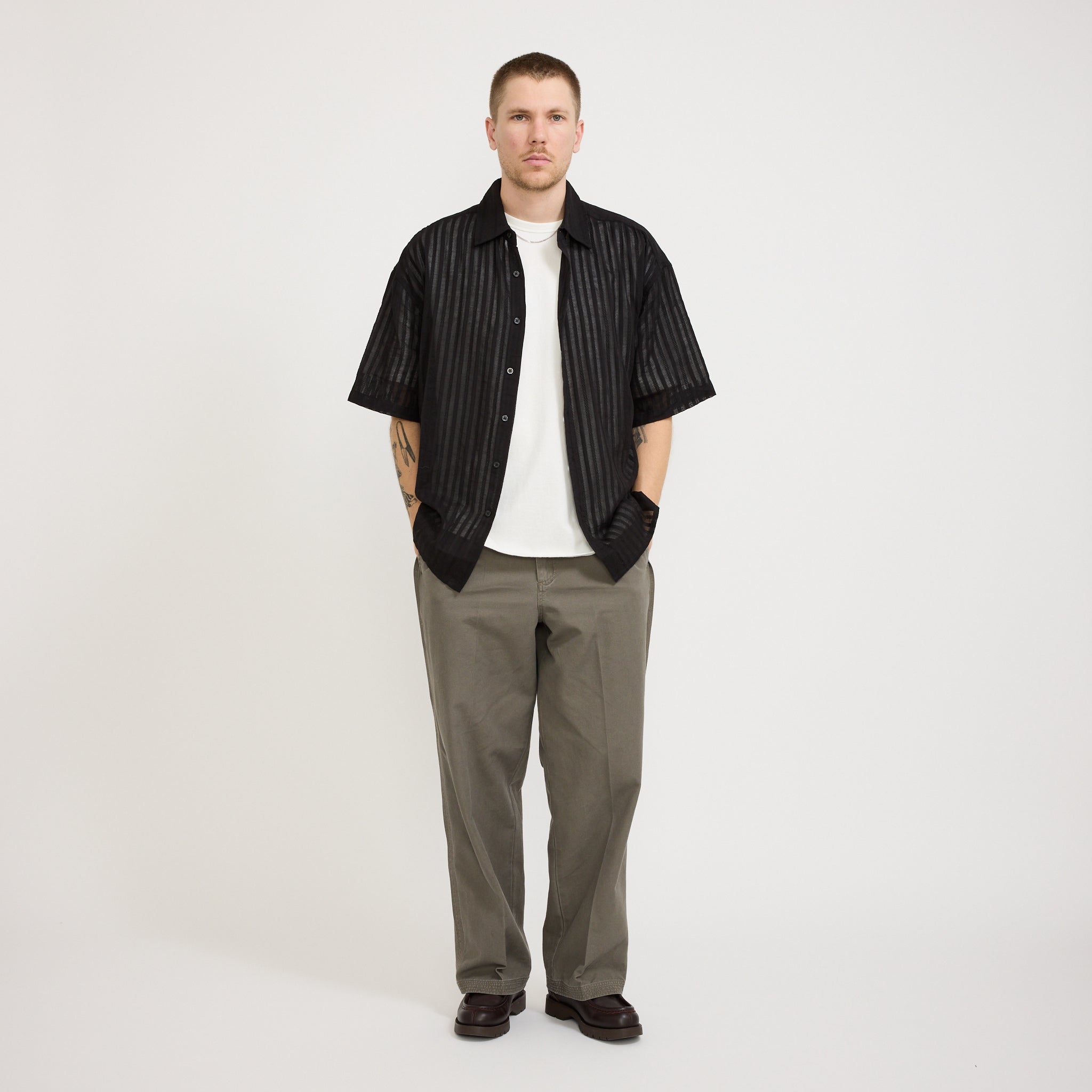 Beach Brains | Boxy SS Shirt Sheer Black | Maplestore