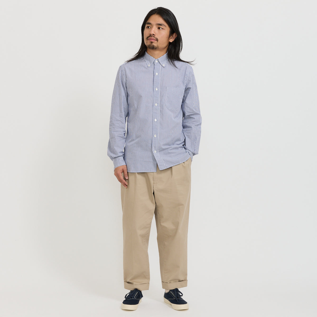 BD Long Stripe Shirt Navy